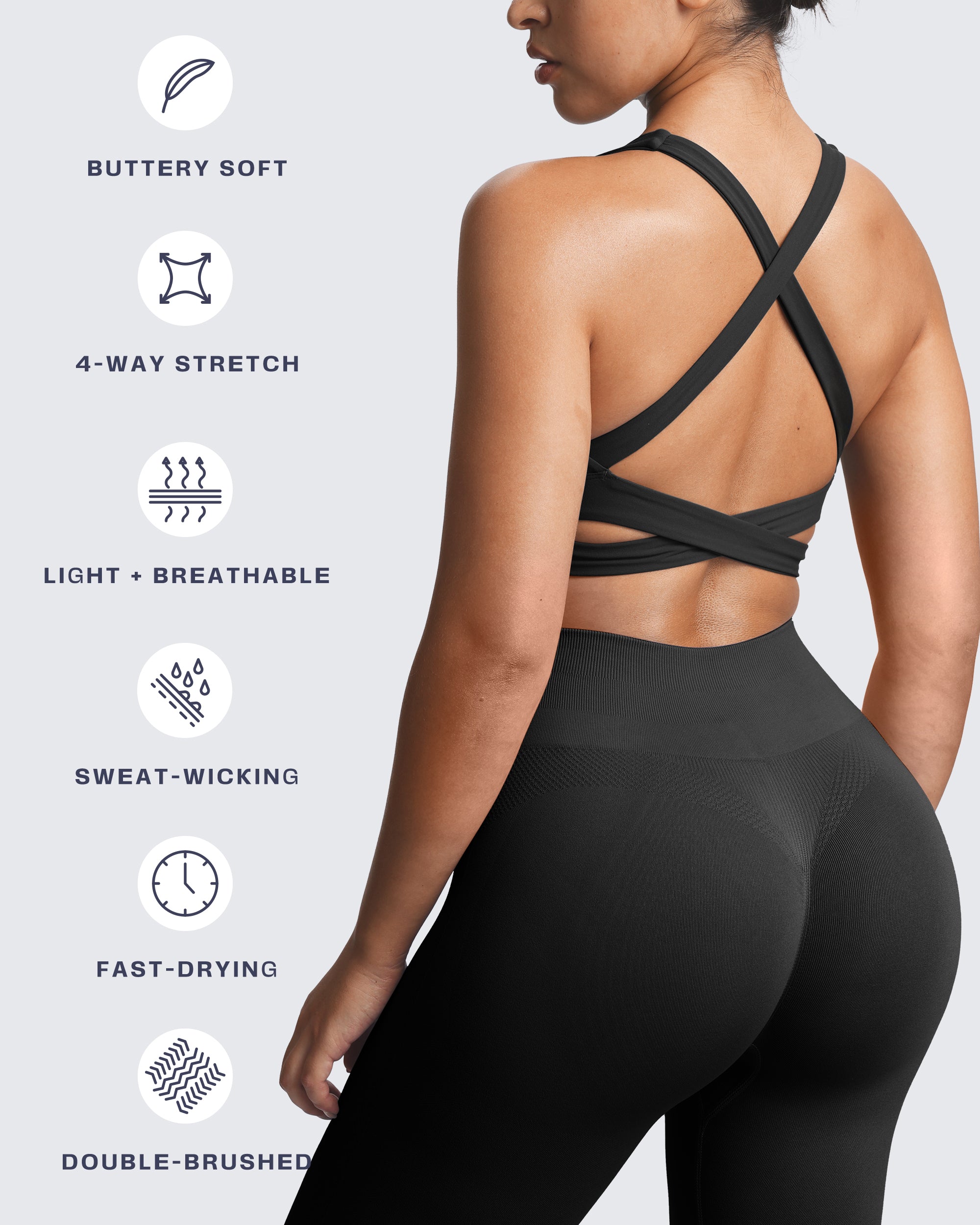 Aoxjox "Emma" Longline Sports Bra