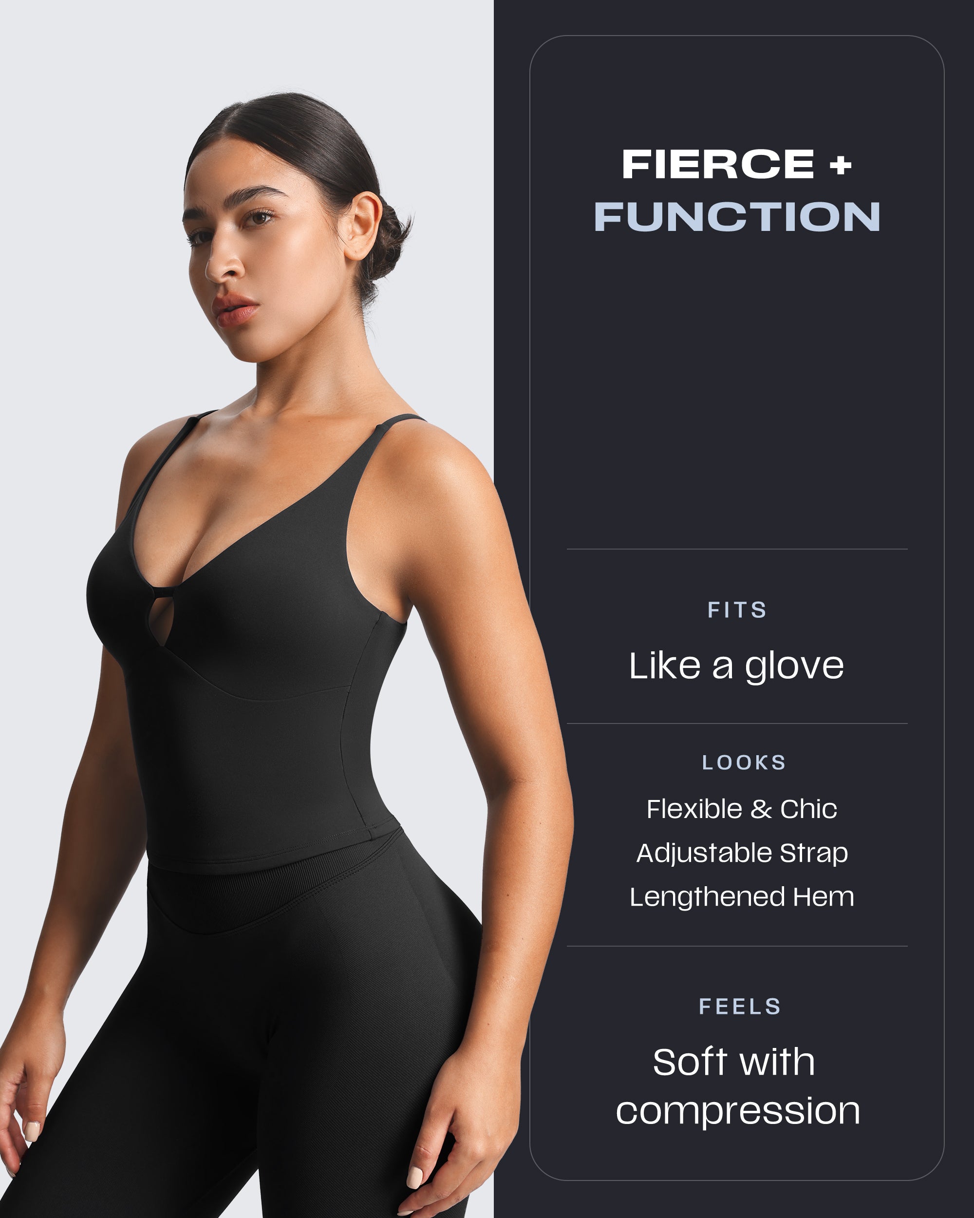 Aoxjox "Sculpt" Strap Longline Tank
