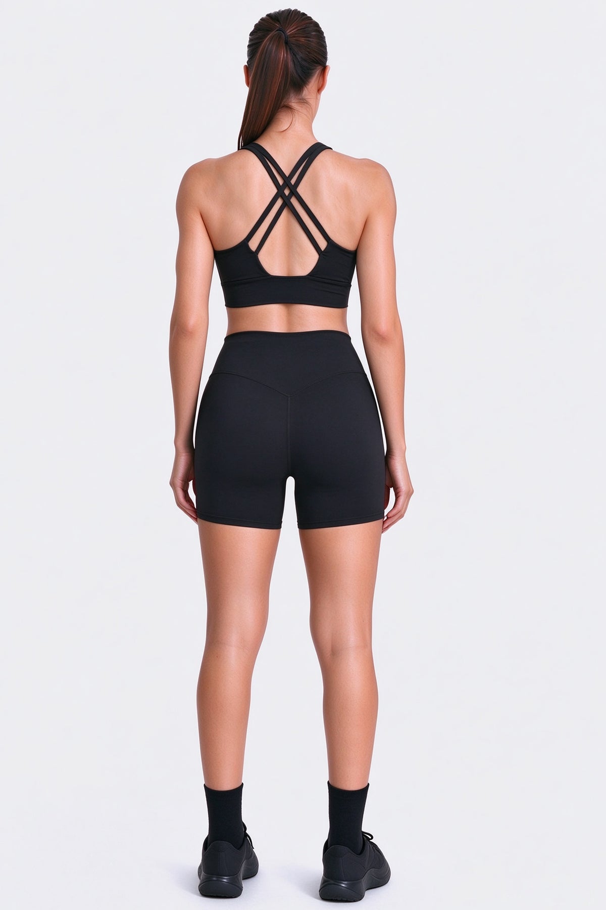 Aoxjox "Metamorph" Ruched Strappy Longline Sports Bras