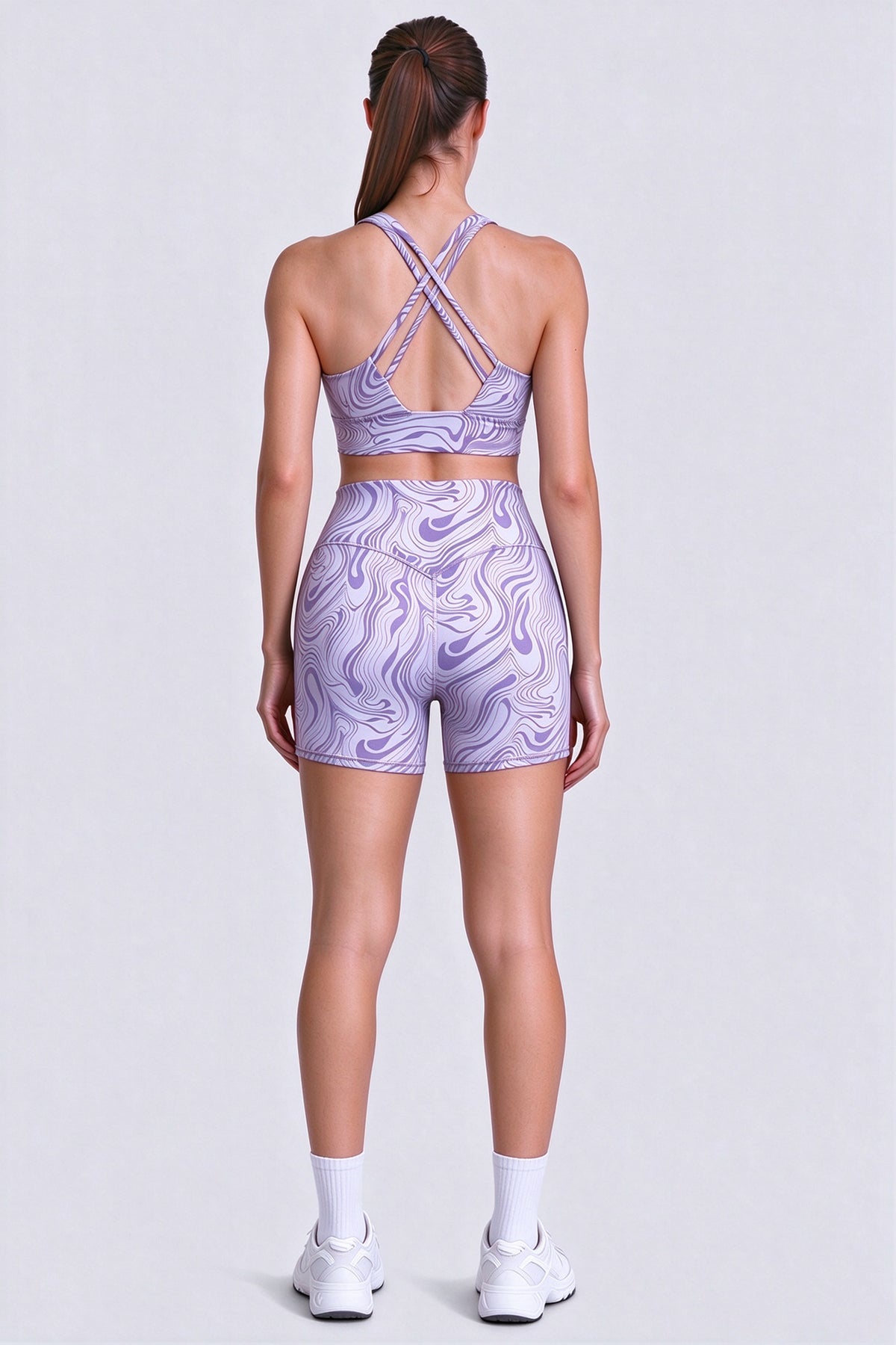 Aoxjox "Metamorph" Ruched Strappy Longline Sports Bras