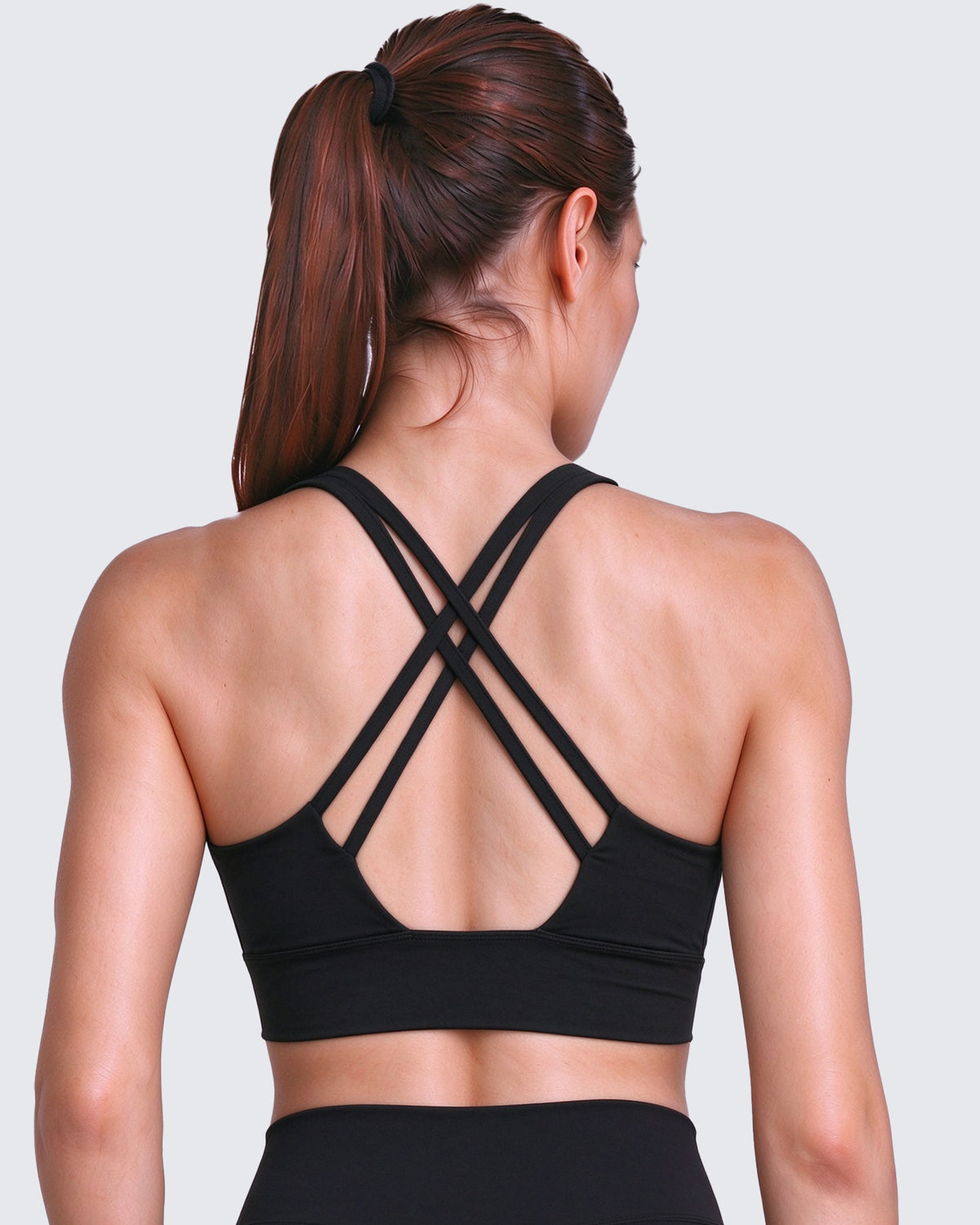 Aoxjox "Metamorph" Ruched Strappy Longline Sports Bras
