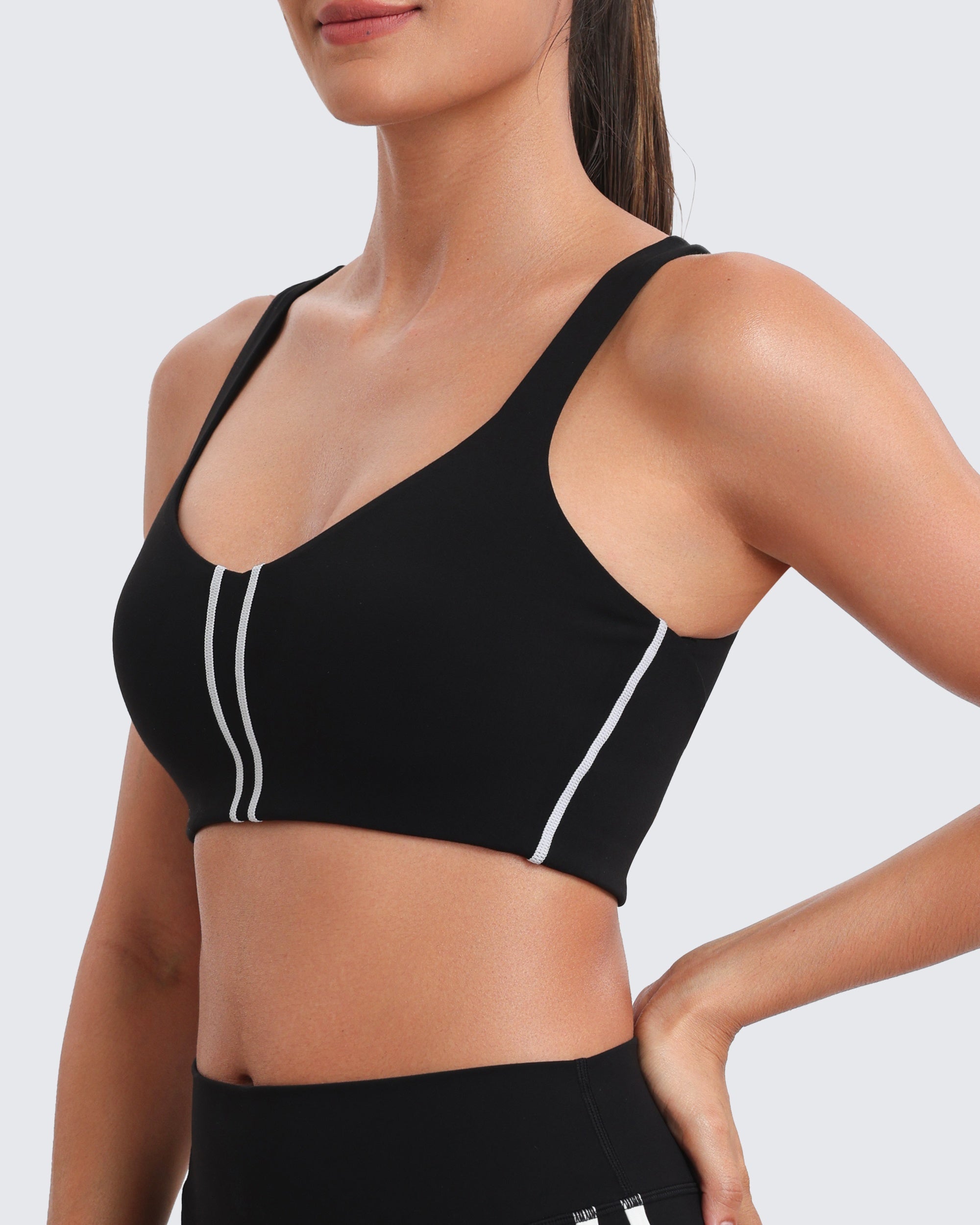Aoxjox "Sporty" Striped V Neck Bra