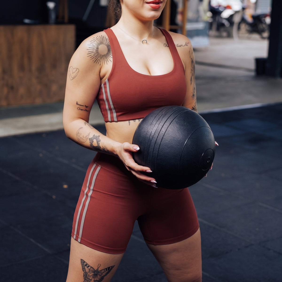Aoxjox "Sporty" Striped Scoop Bras