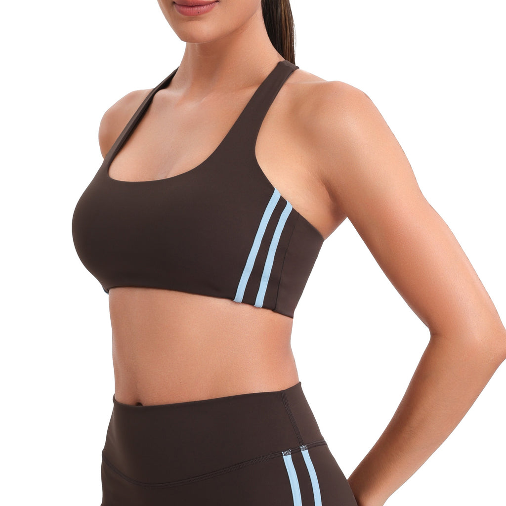 Aoxjox "Sporty" Striped Scoop Bras