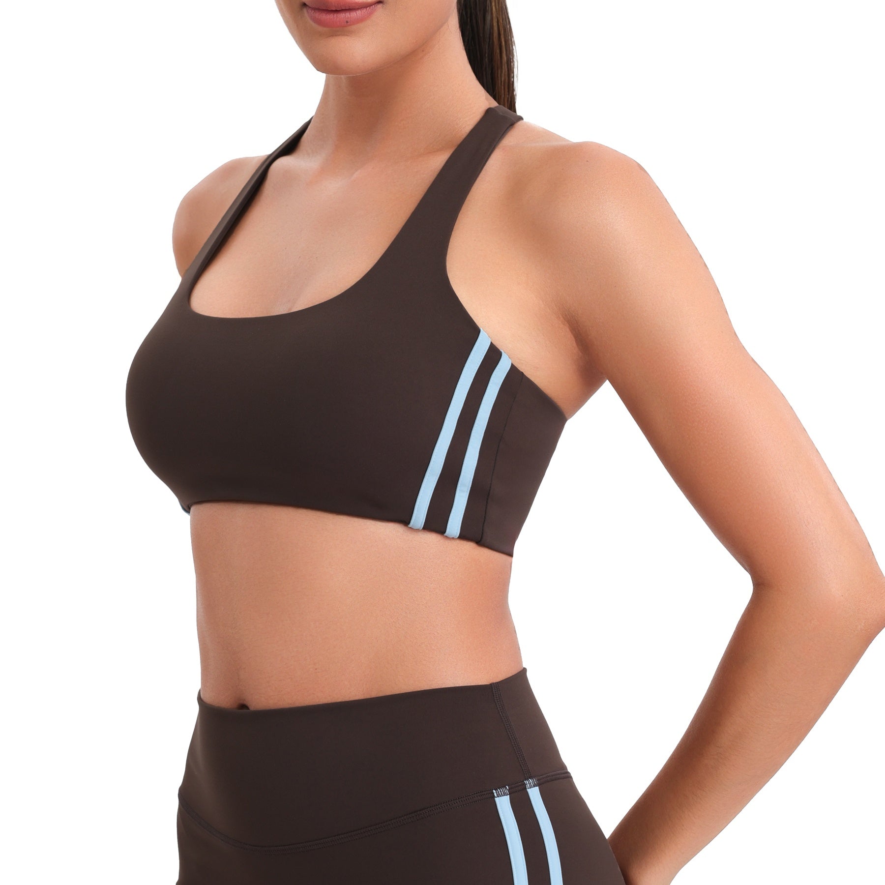 Aoxjox "Sporty" Striped Scoop Bras