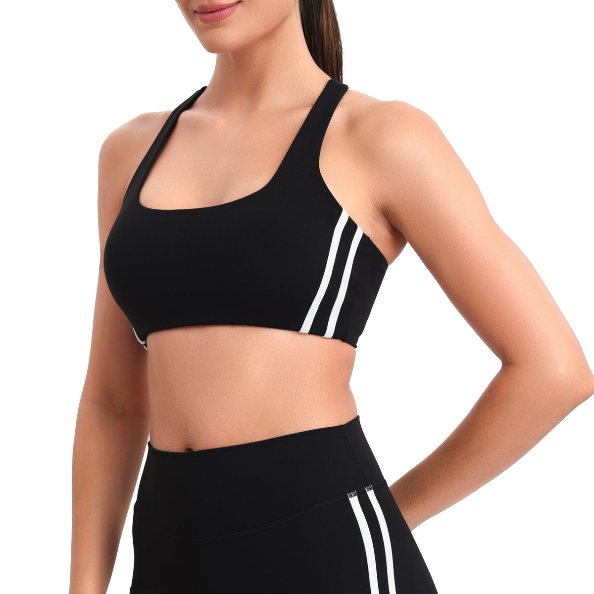 Aoxjox "Sporty" Striped Scoop Bras