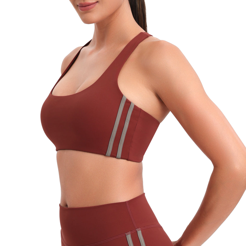 Aoxjox "Sporty" Striped Scoop Bras