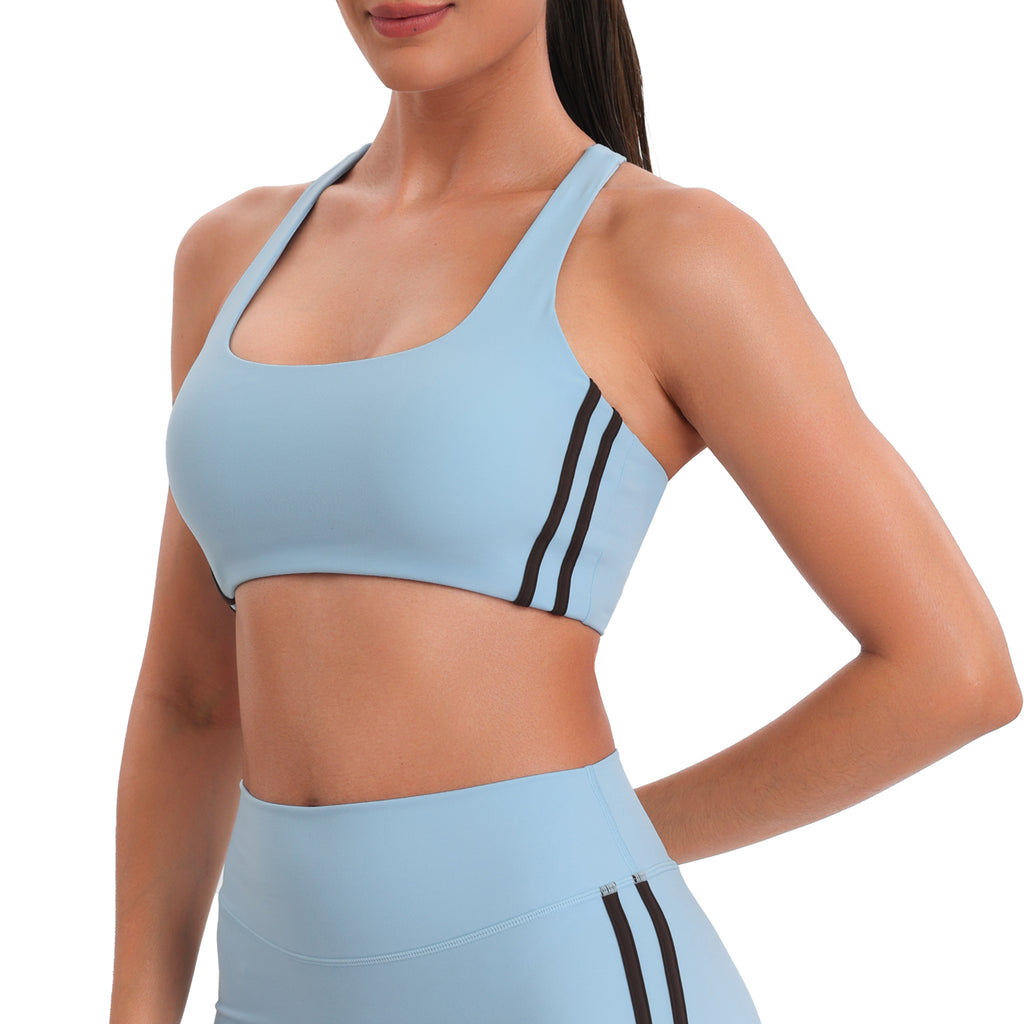 Aoxjox "Sporty" Striped Scoop Bras