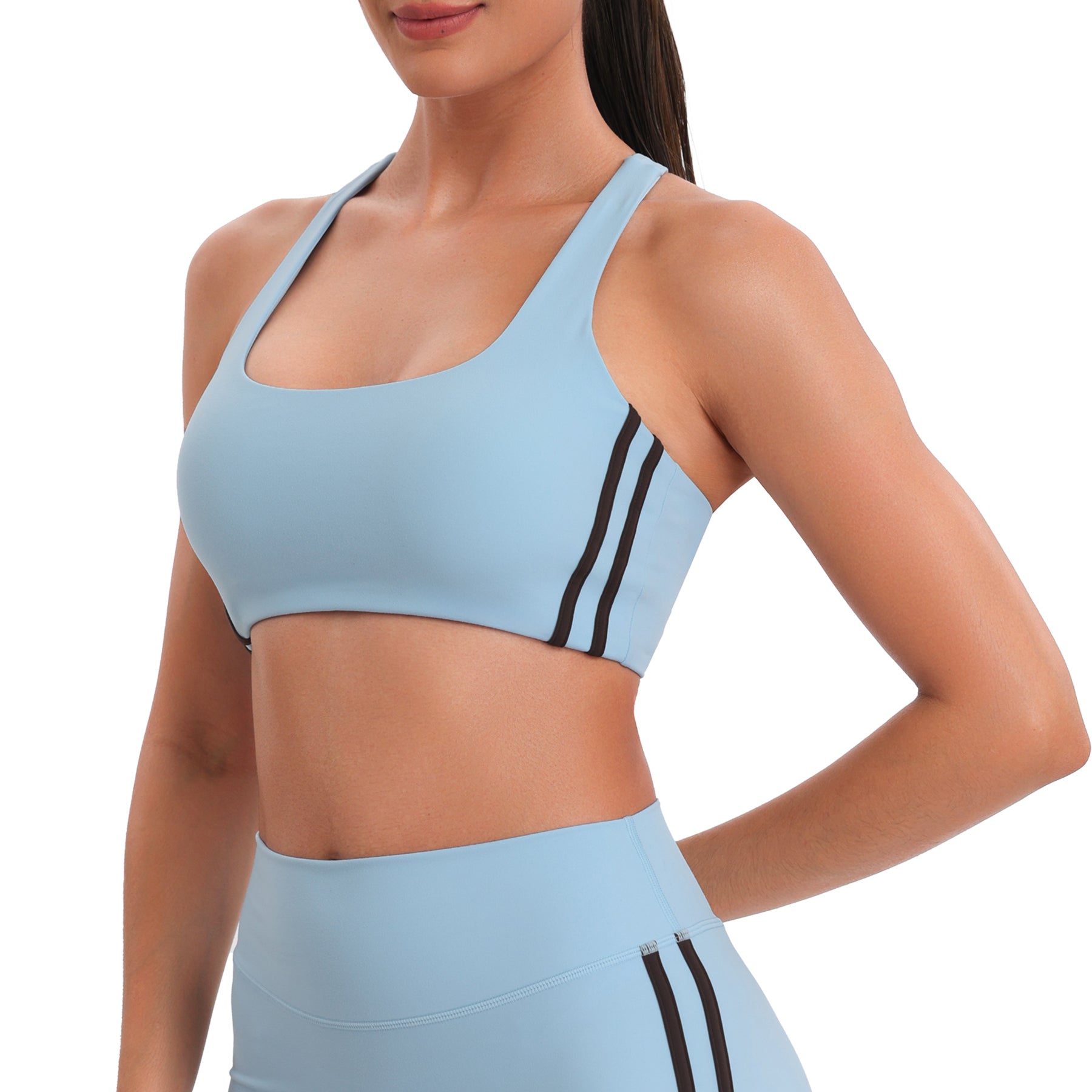 Aoxjox "Sporty" Striped Scoop Bras