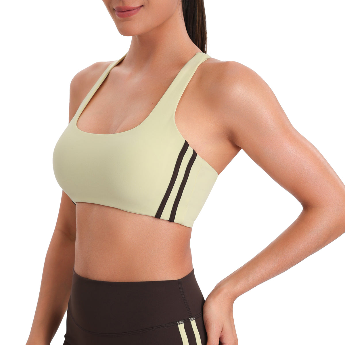 Aoxjox "Sporty" Striped Scoop Bras
