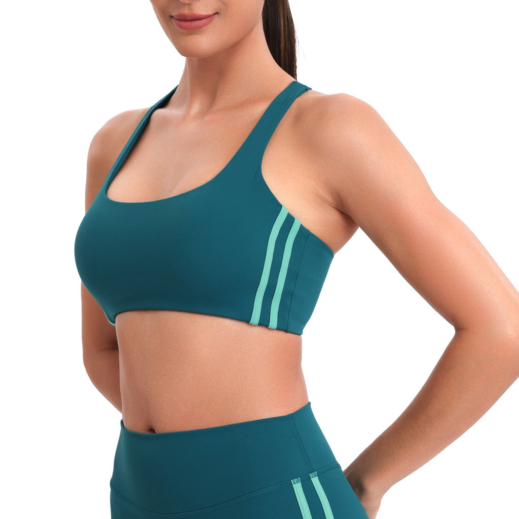 Aoxjox "Sporty" Striped Scoop Bras