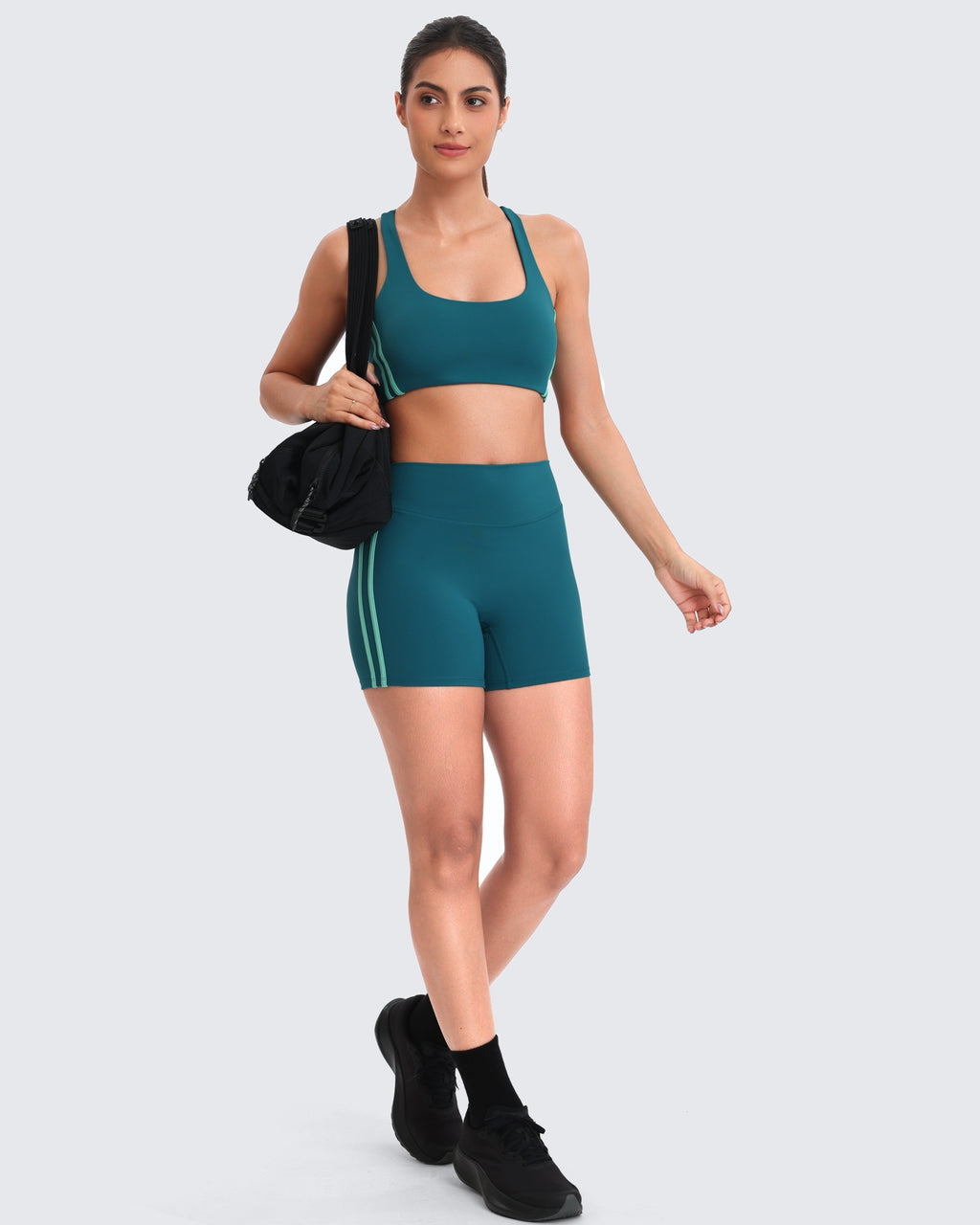 Aoxjox "Sporty" Striped Scoop Bras