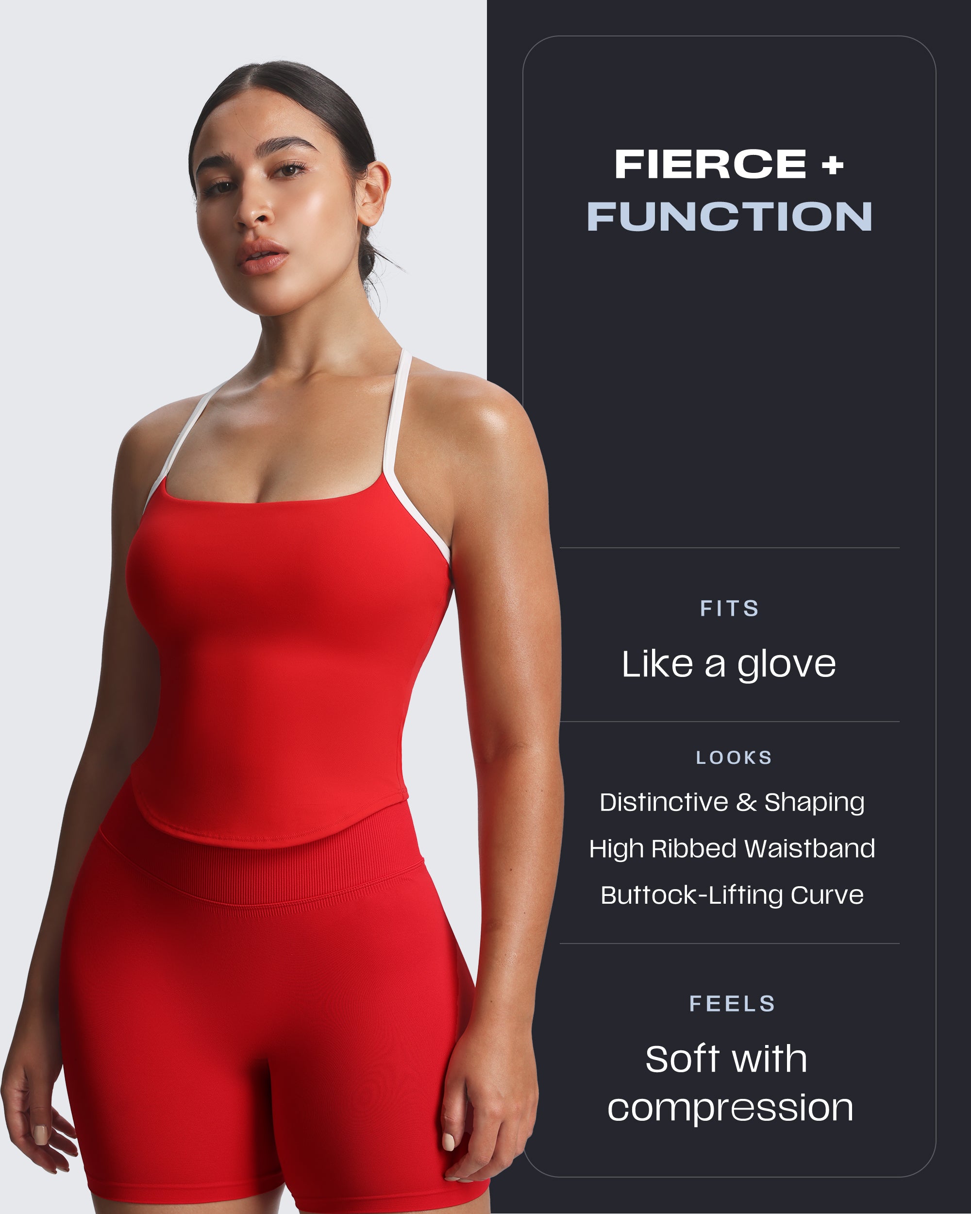 Aoxjox “Lexi” Lined Seamless Biker Shorts 5.5"