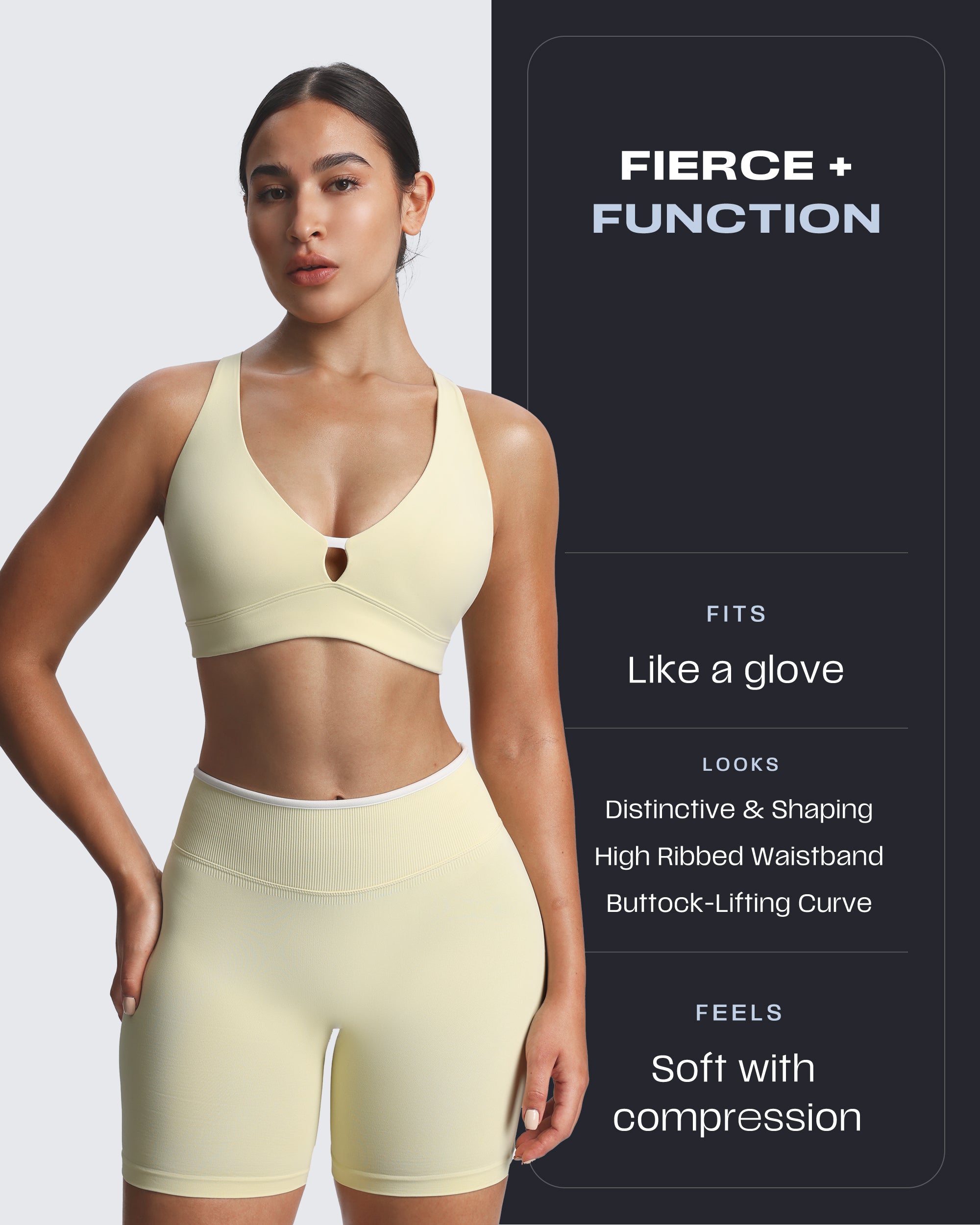 Aoxjox “Lexi” Lined Seamless Biker Shorts 5.5"