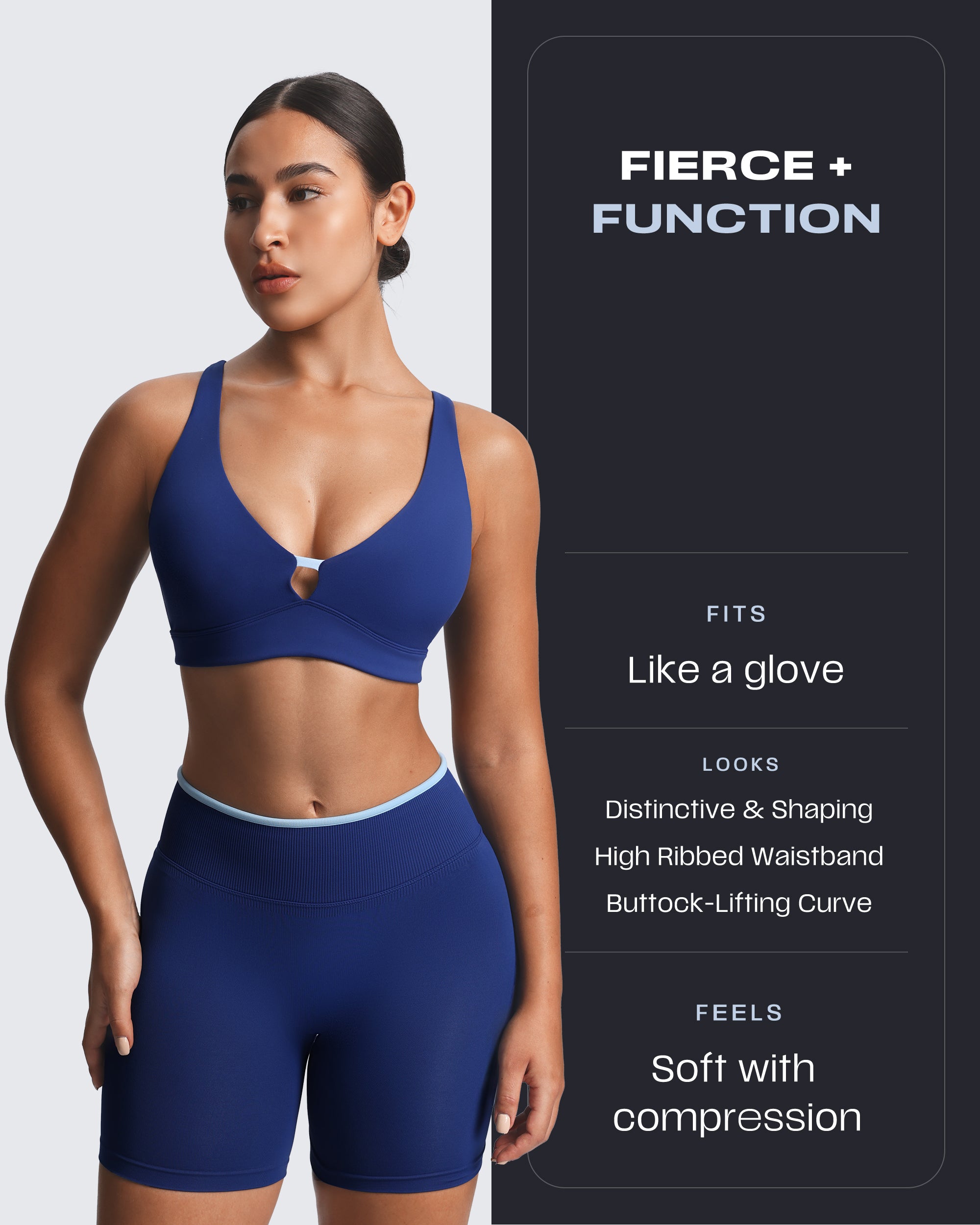 Aoxjox “Lexi” Lined Seamless Biker Shorts 5.5"