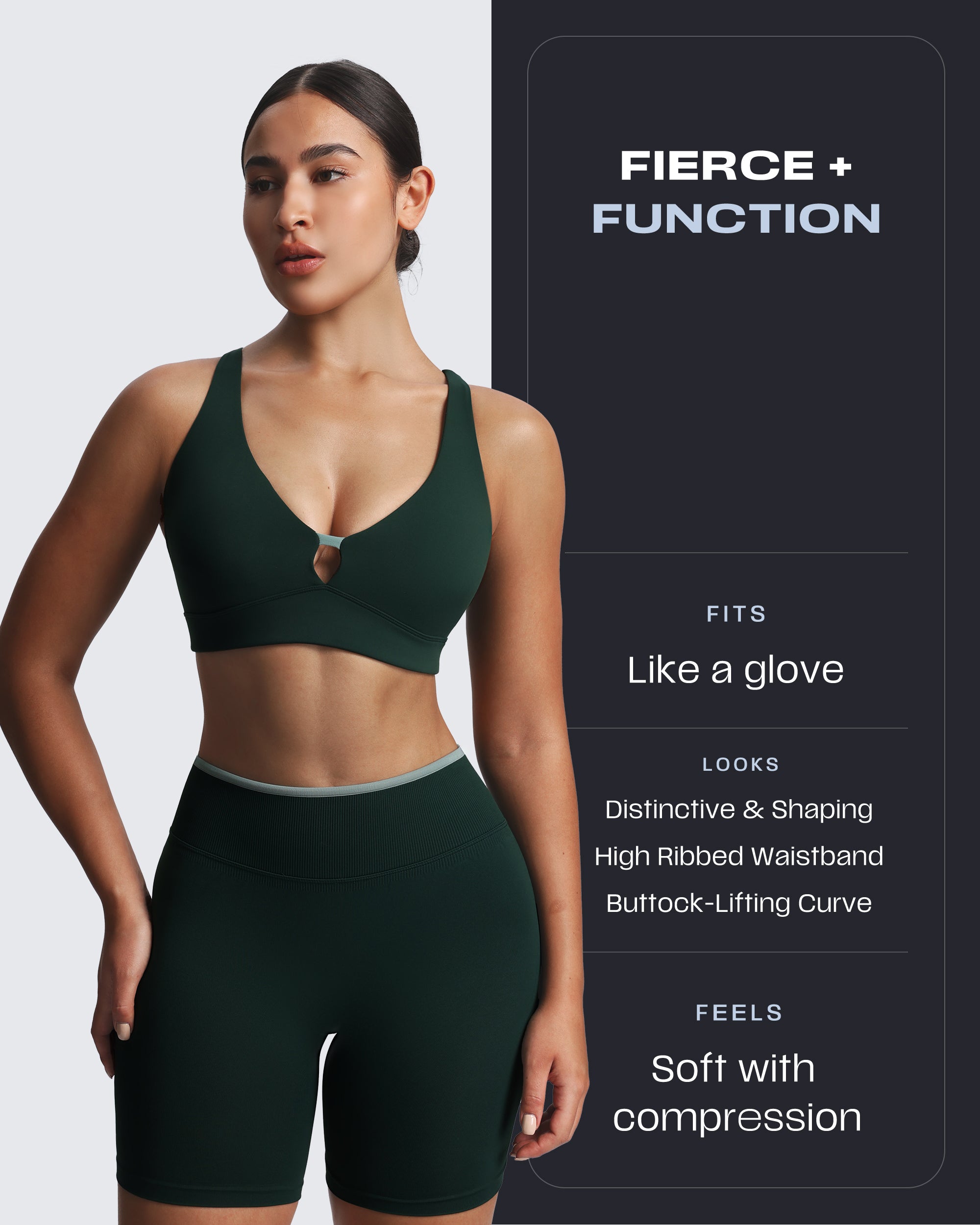 Aoxjox “Lexi” Lined Seamless Biker Shorts 5.5"