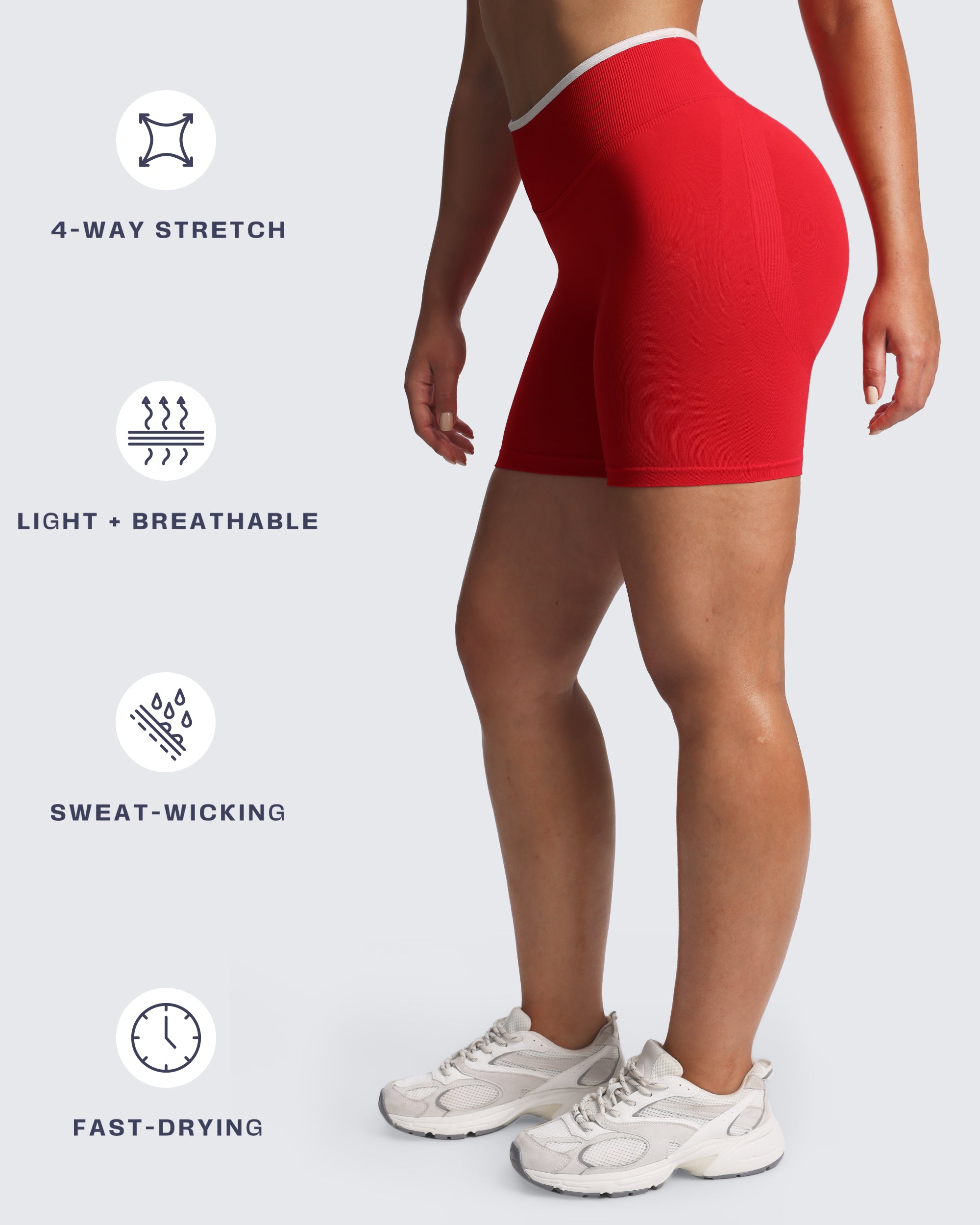 Aoxjox “Lexi” Lined Seamless Biker Shorts 5.5"