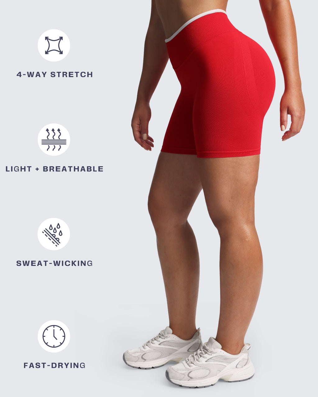 Aoxjox “Lexi” Lined Seamless Biker Shorts 5.5"