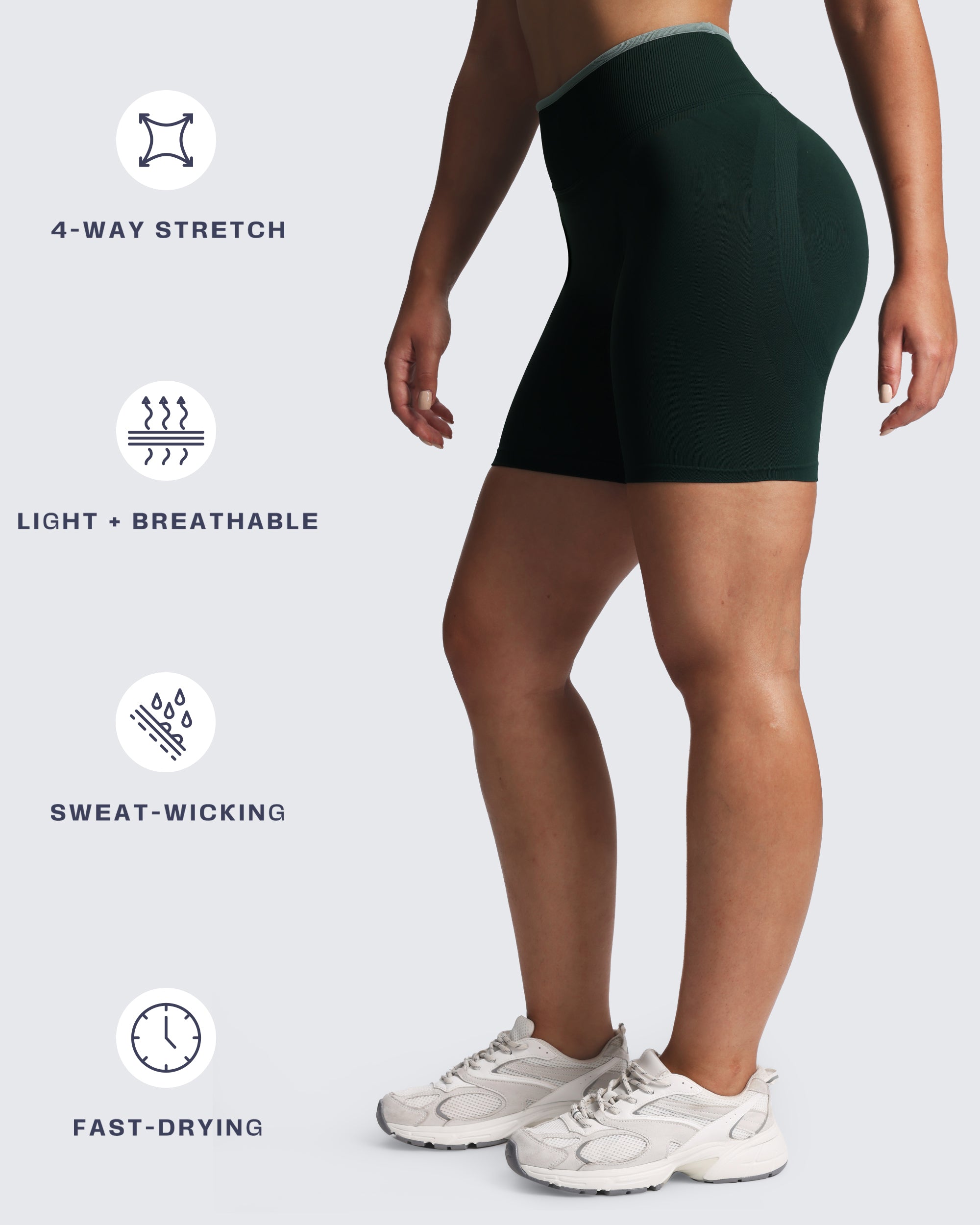 Aoxjox “Lexi” Lined Seamless Biker Shorts 5.5"