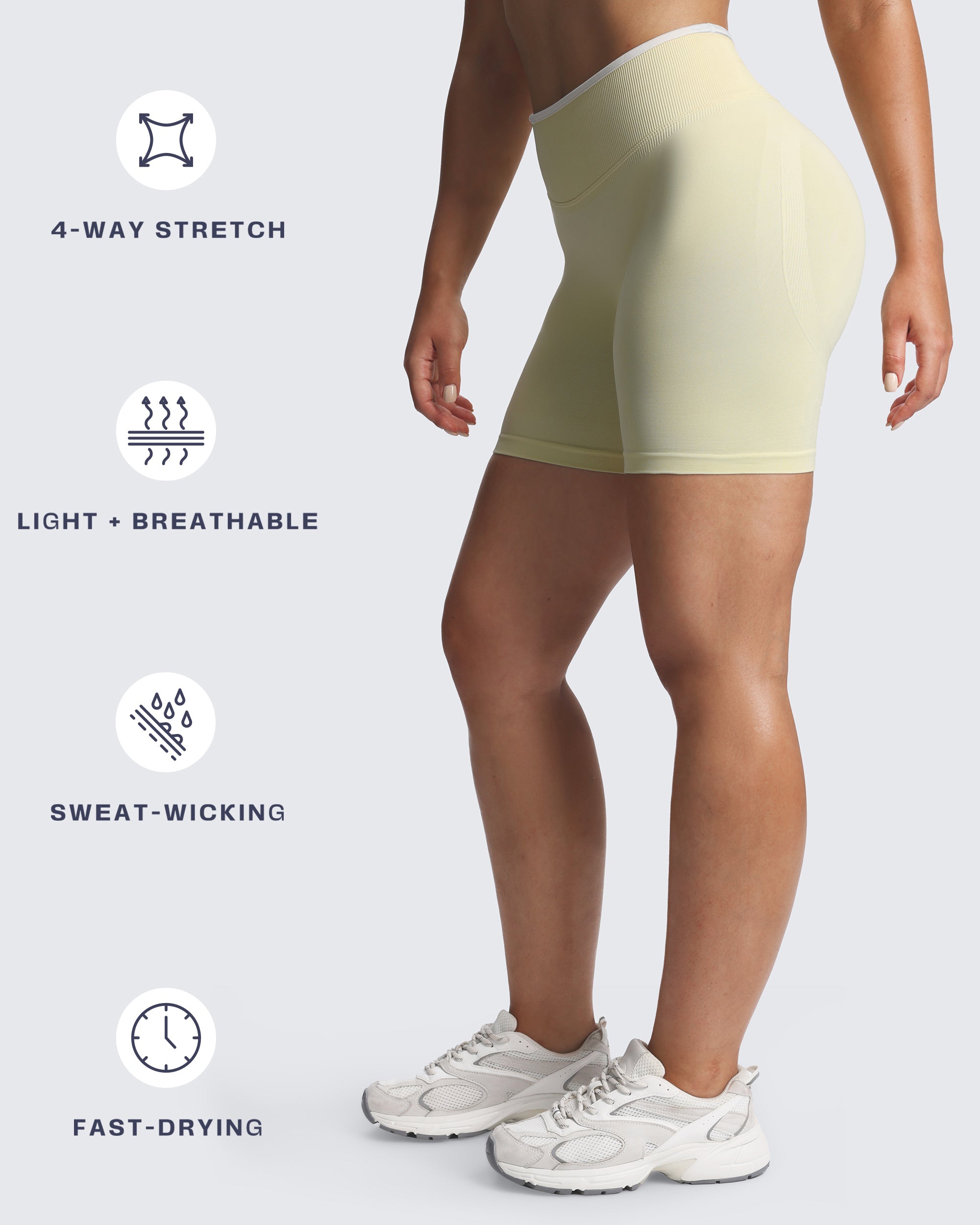 Aoxjox “Lexi” Lined Seamless Biker Shorts 5.5"