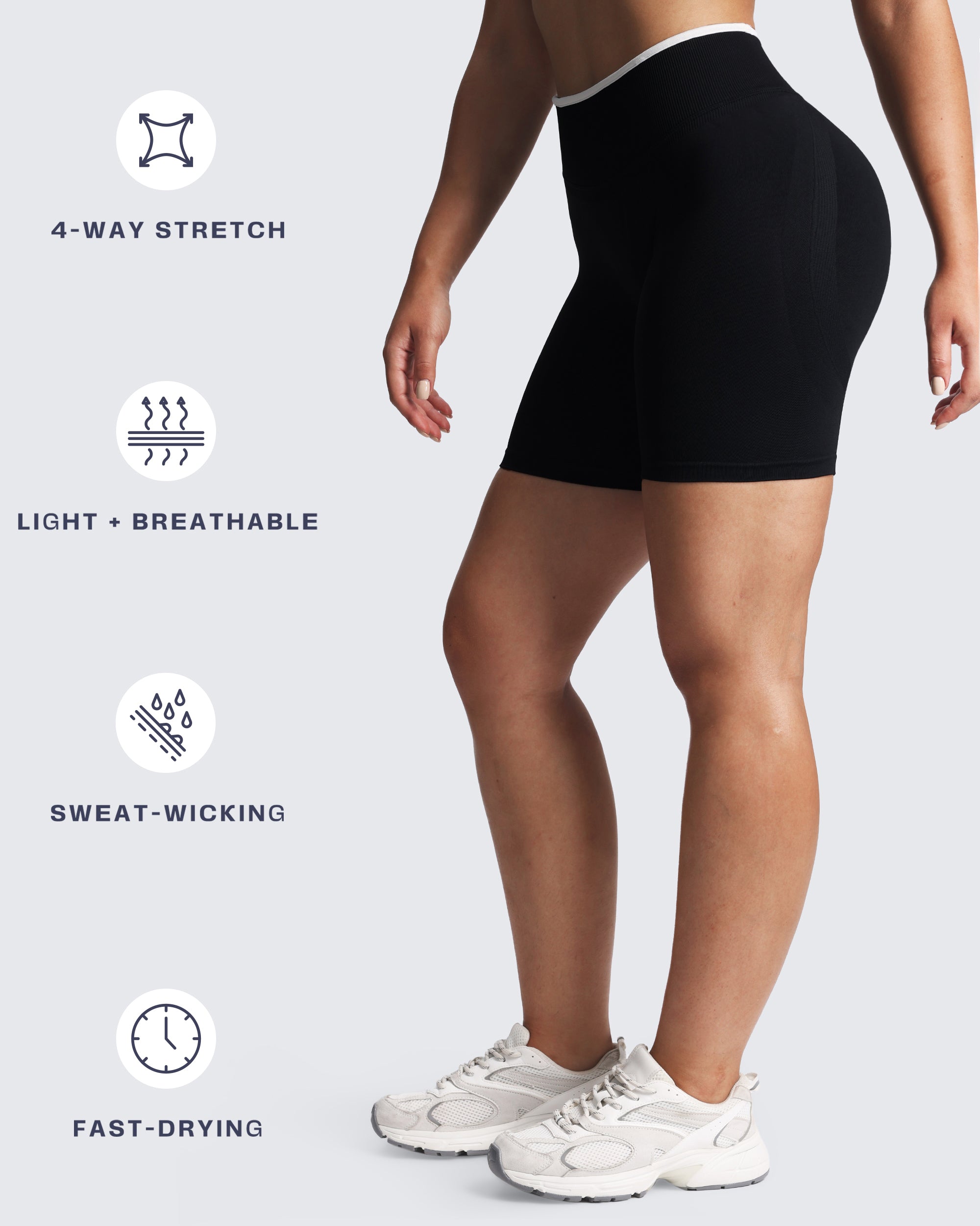 Aoxjox “Lexi” Lined Seamless Biker Shorts 5.5"