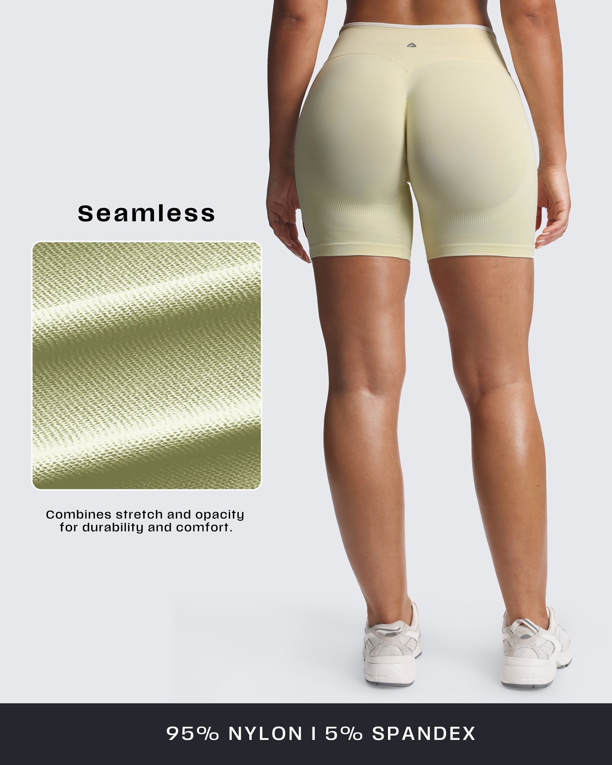 Aoxjox “Lexi” Lined Seamless Biker Shorts 5.5"