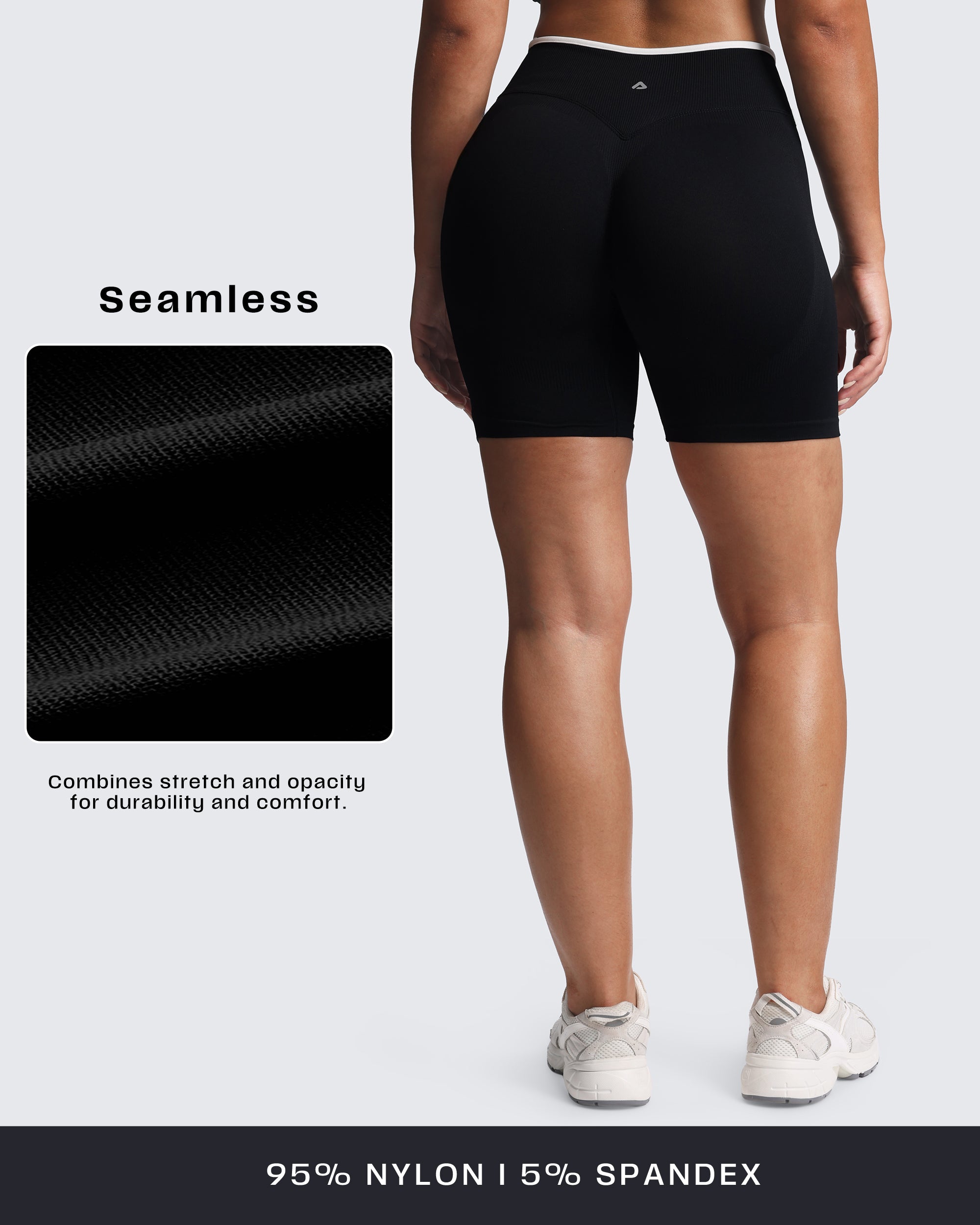 Aoxjox “Lexi” Lined Seamless Biker Shorts 5.5"