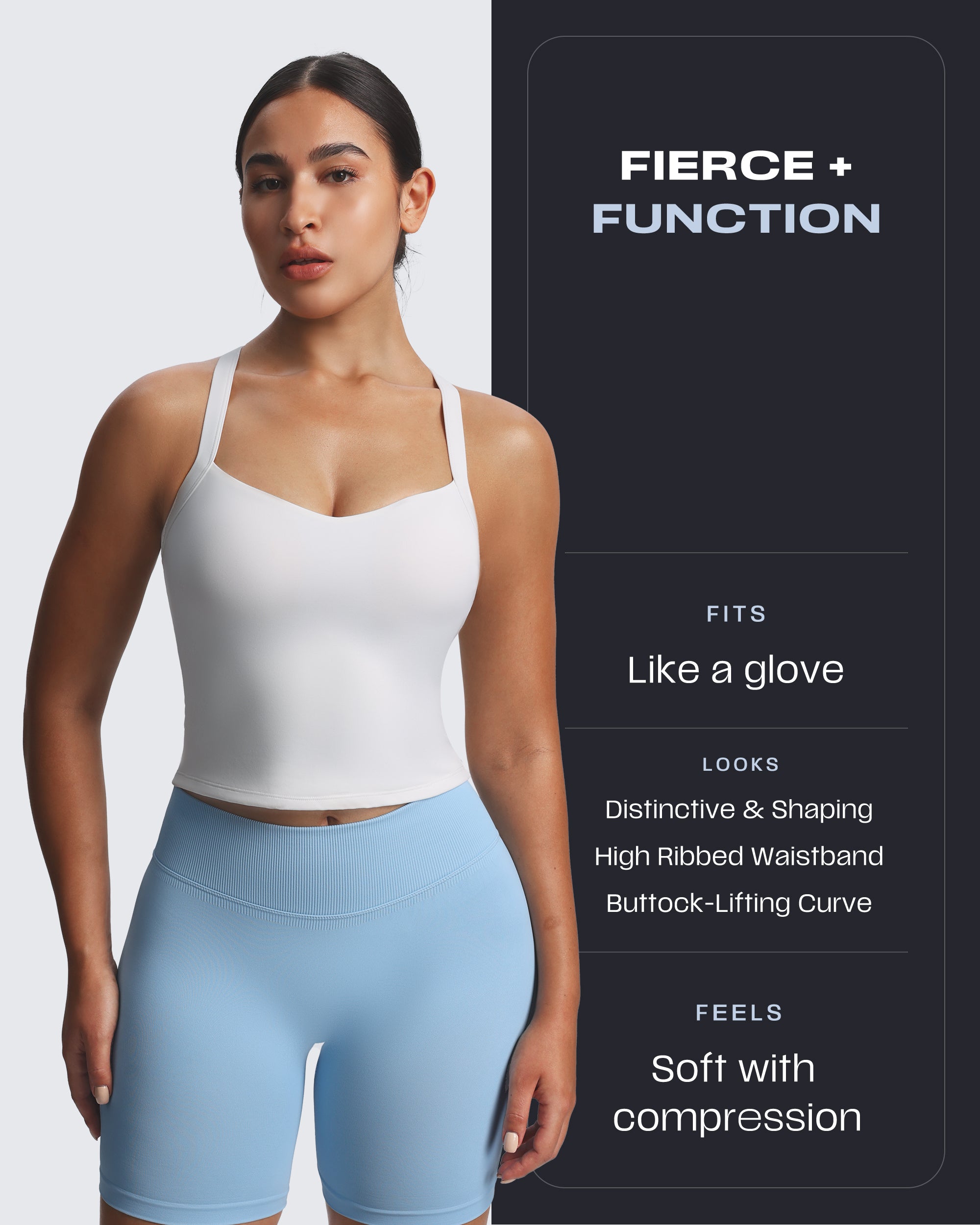 Aoxjox “Lexi” Lined Seamless Biker Shorts 5.5"
