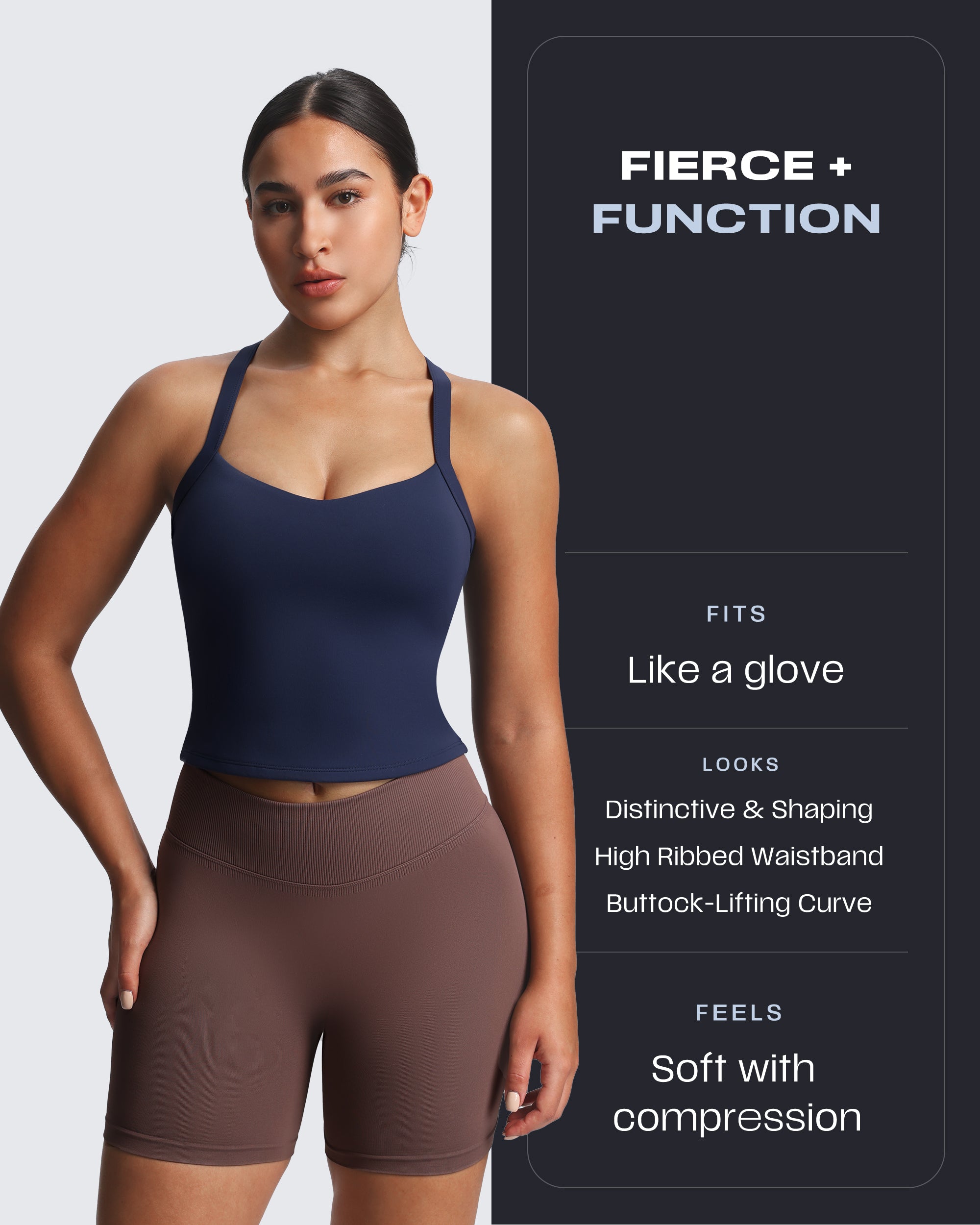 Aoxjox “Lexi” Lined Seamless Biker Shorts 5.5"