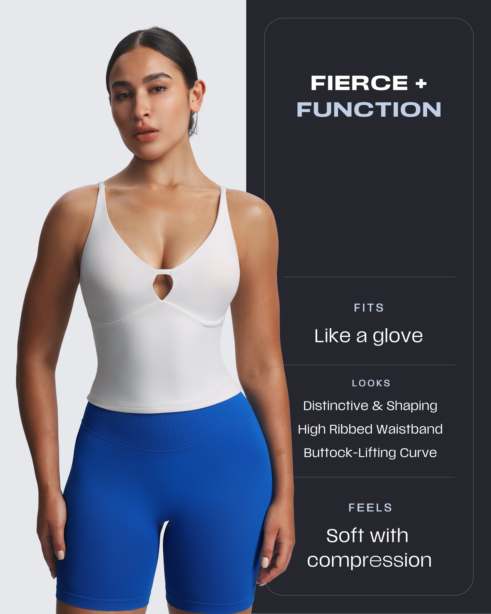 Aoxjox “Lexi” Lined Seamless Biker Shorts 5.5"