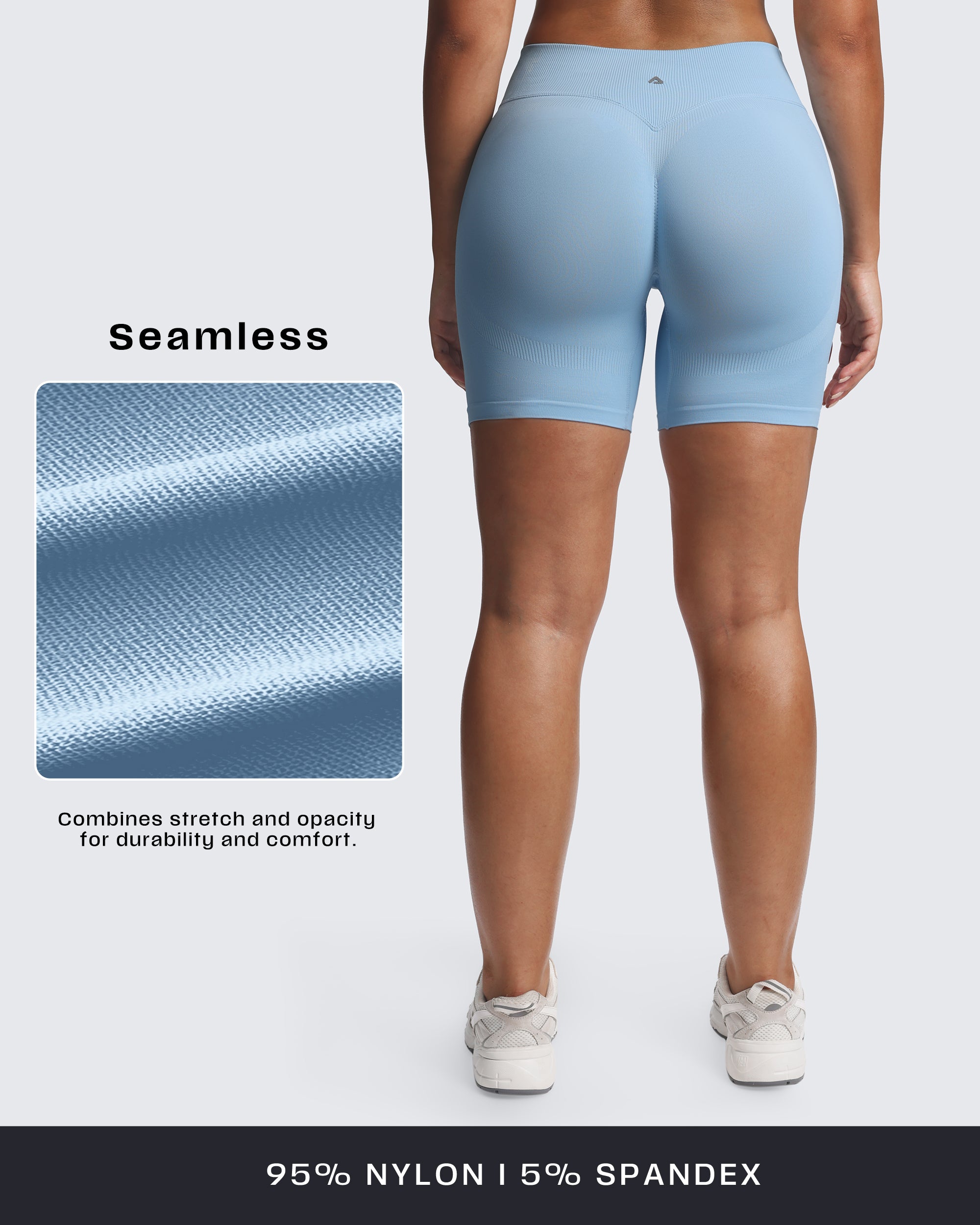 Aoxjox “Lexi” Lined Seamless Biker Shorts 5.5"