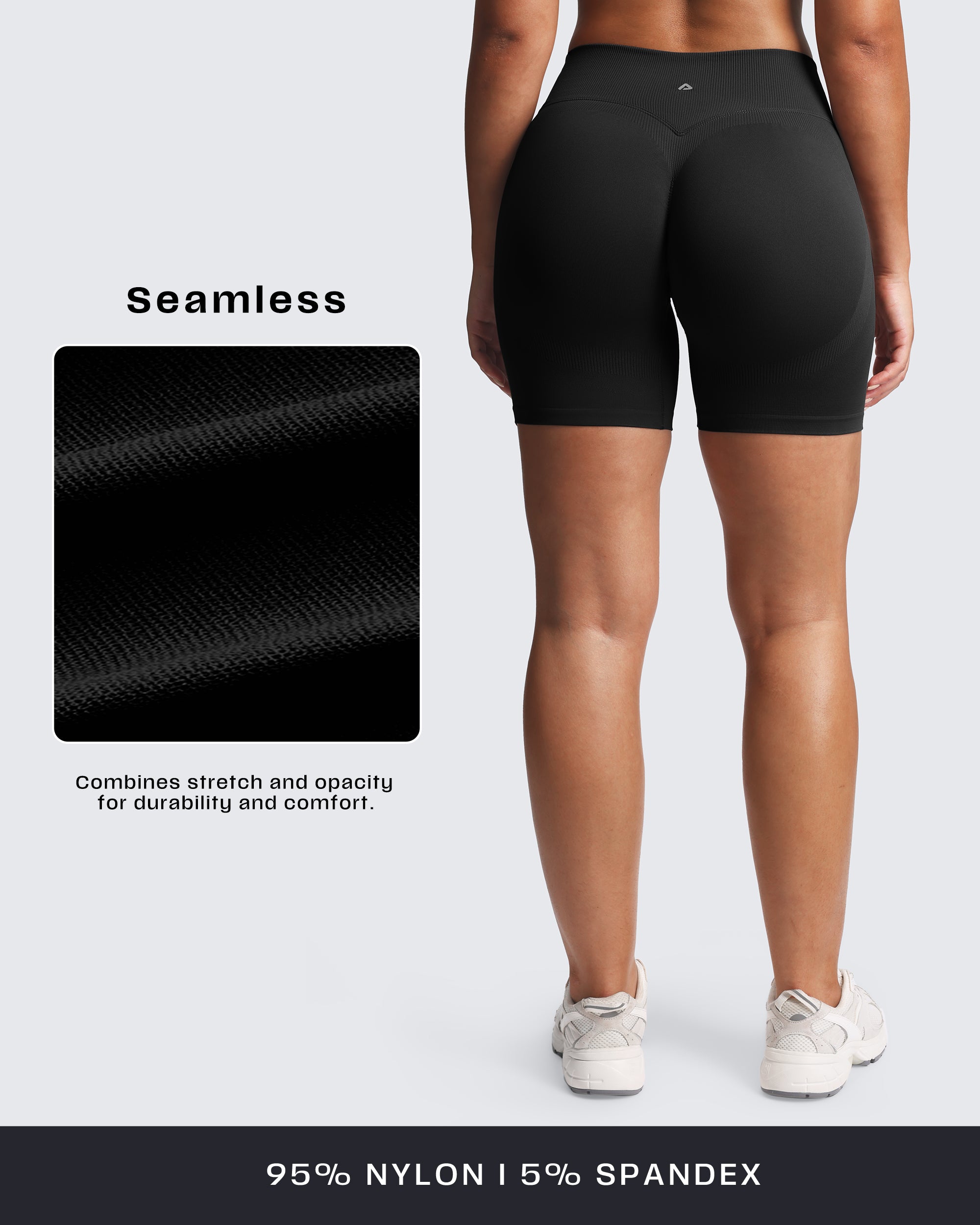 Aoxjox “Lexi” Lined Seamless Biker Shorts 5.5"