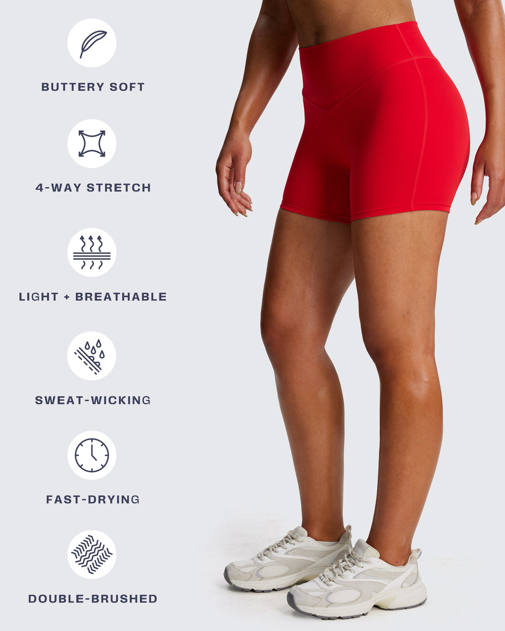 Aoxjox "Hidden Scrunch" Shorts 4.5"