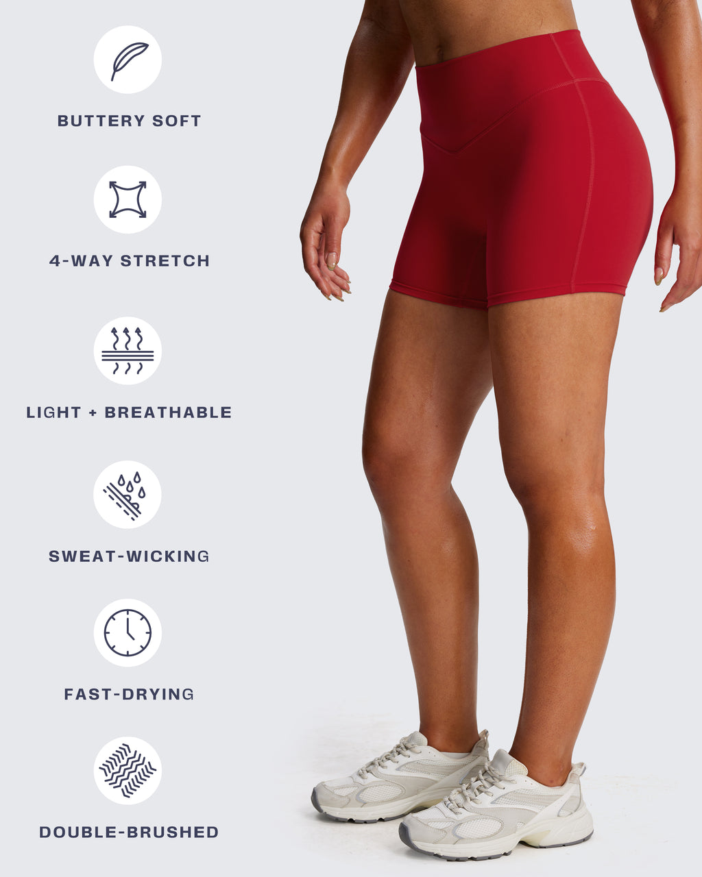Aoxjox "Hidden Scrunch" Shorts 4.5"