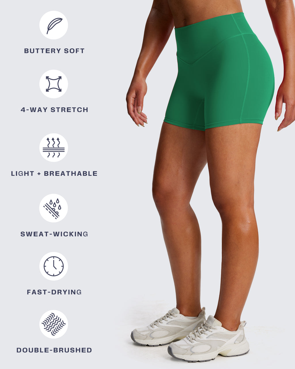 Aoxjox "Hidden Scrunch" Shorts 4.5"