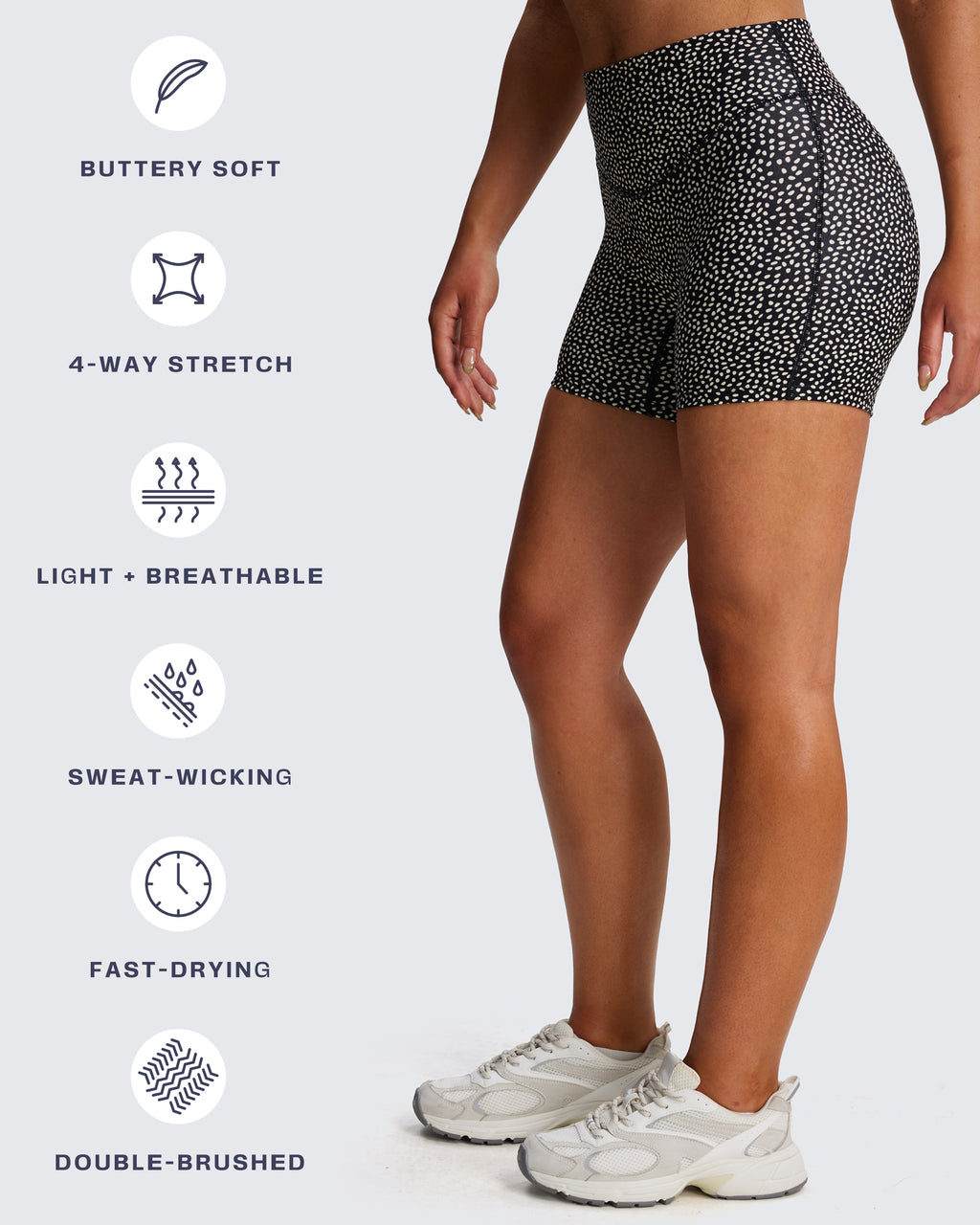 Aoxjox "Hidden Scrunch" Shorts 4.5"