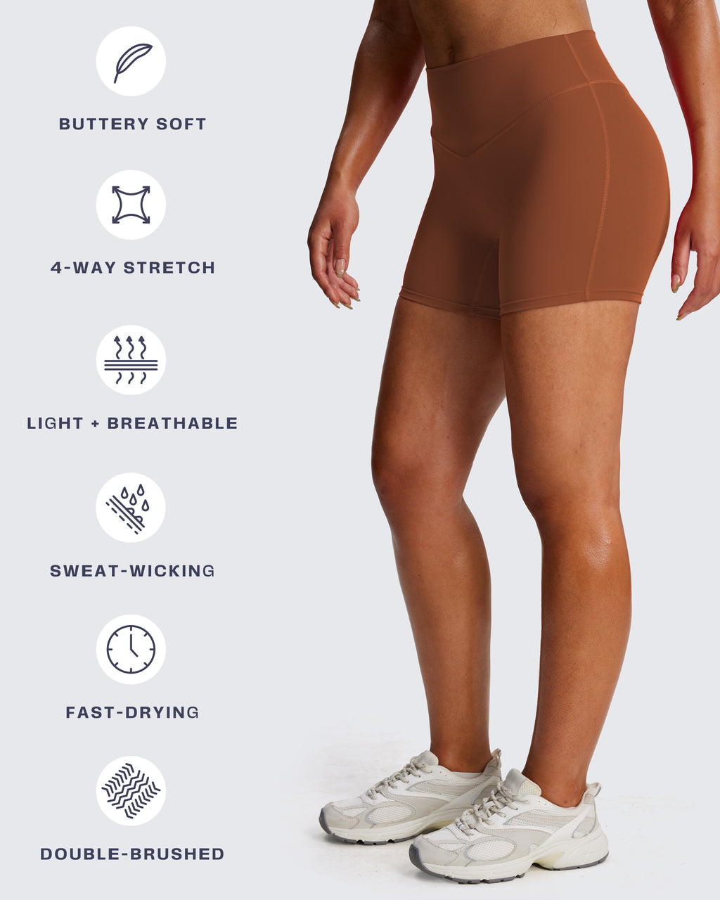 Aoxjox "Hidden Scrunch" Shorts 4.5"