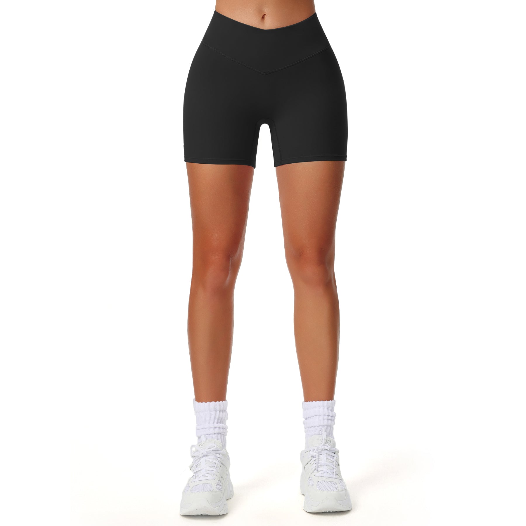 Aoxjox "Vanity V-Waist" Hidden Scrunch Shorts
