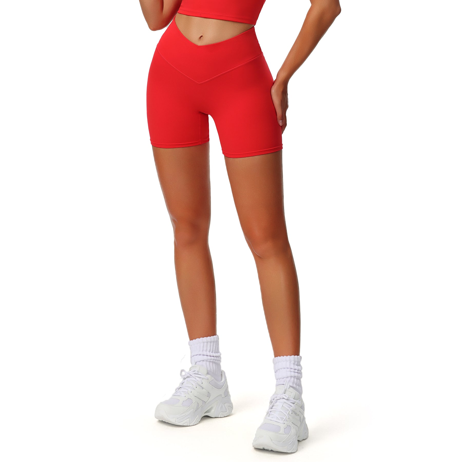 Aoxjox "Vanity V-Waist" Hidden Scrunch Shorts