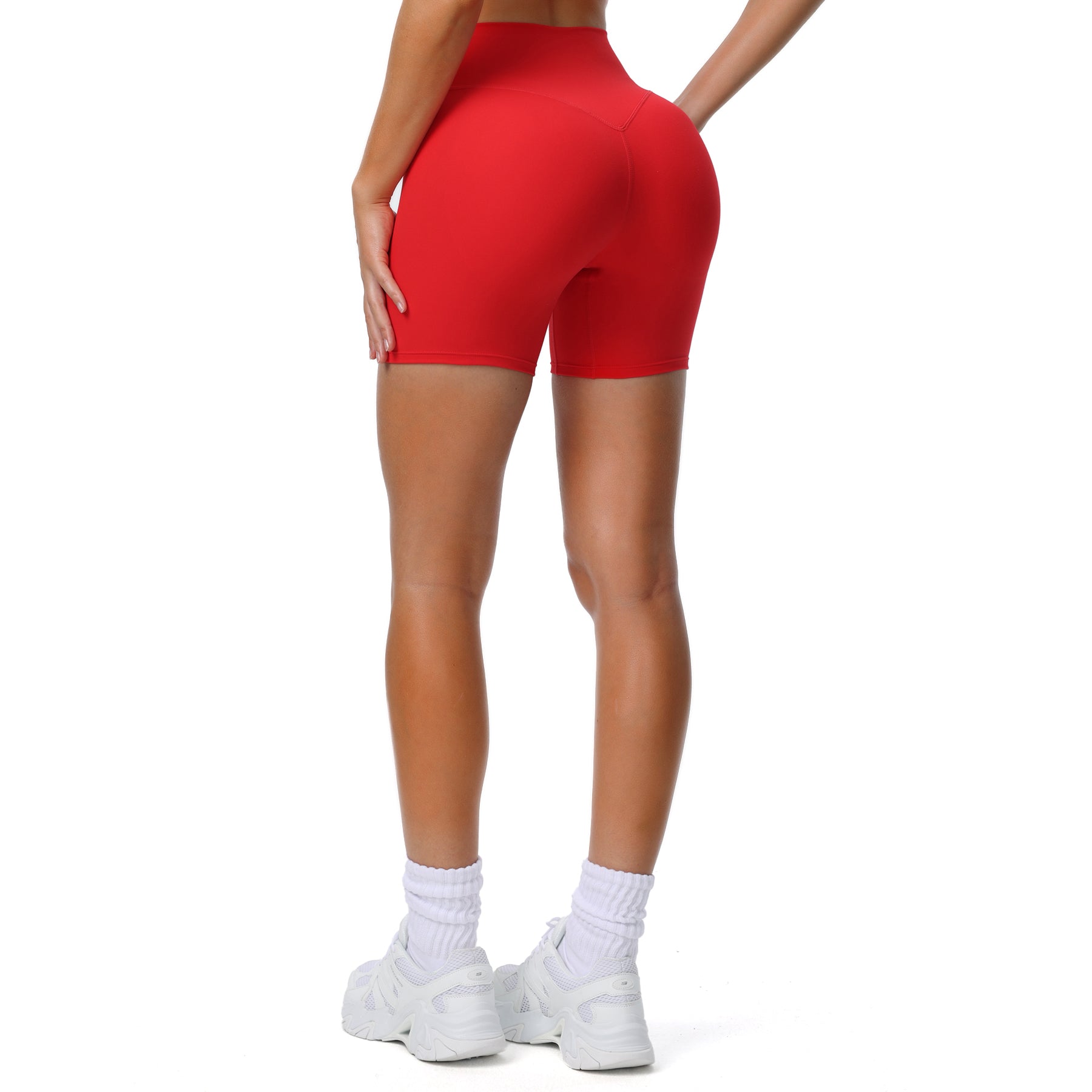 Aoxjox Biker High Waisted Exercise Athletic Shorts