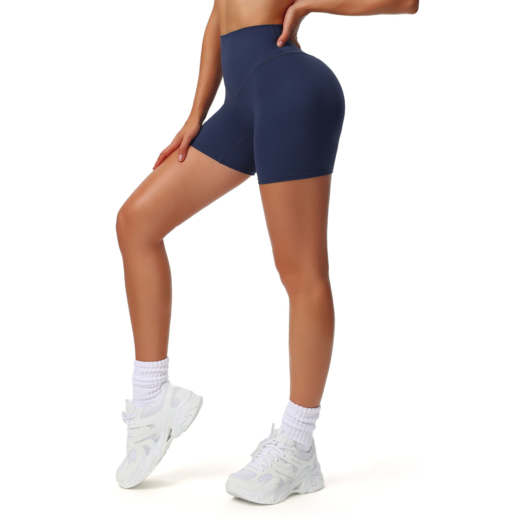 Aoxjox Biker High Waisted Exercise Athletic Shorts