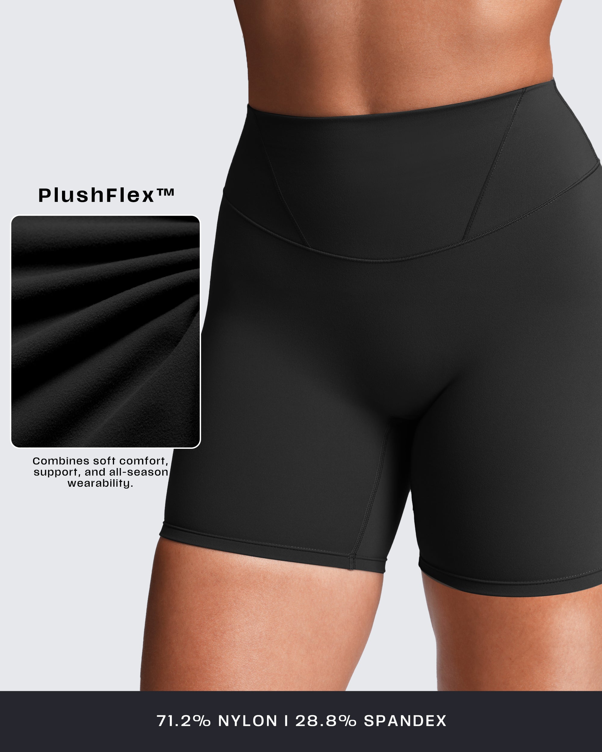 Aoxjox “Velura” Biker Shorts 6"