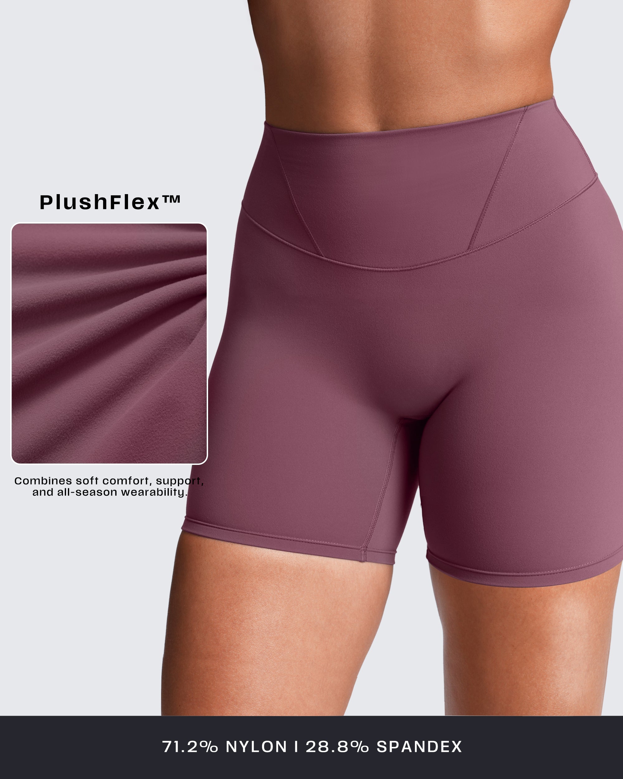 Aoxjox “Velura” Biker Shorts 6"