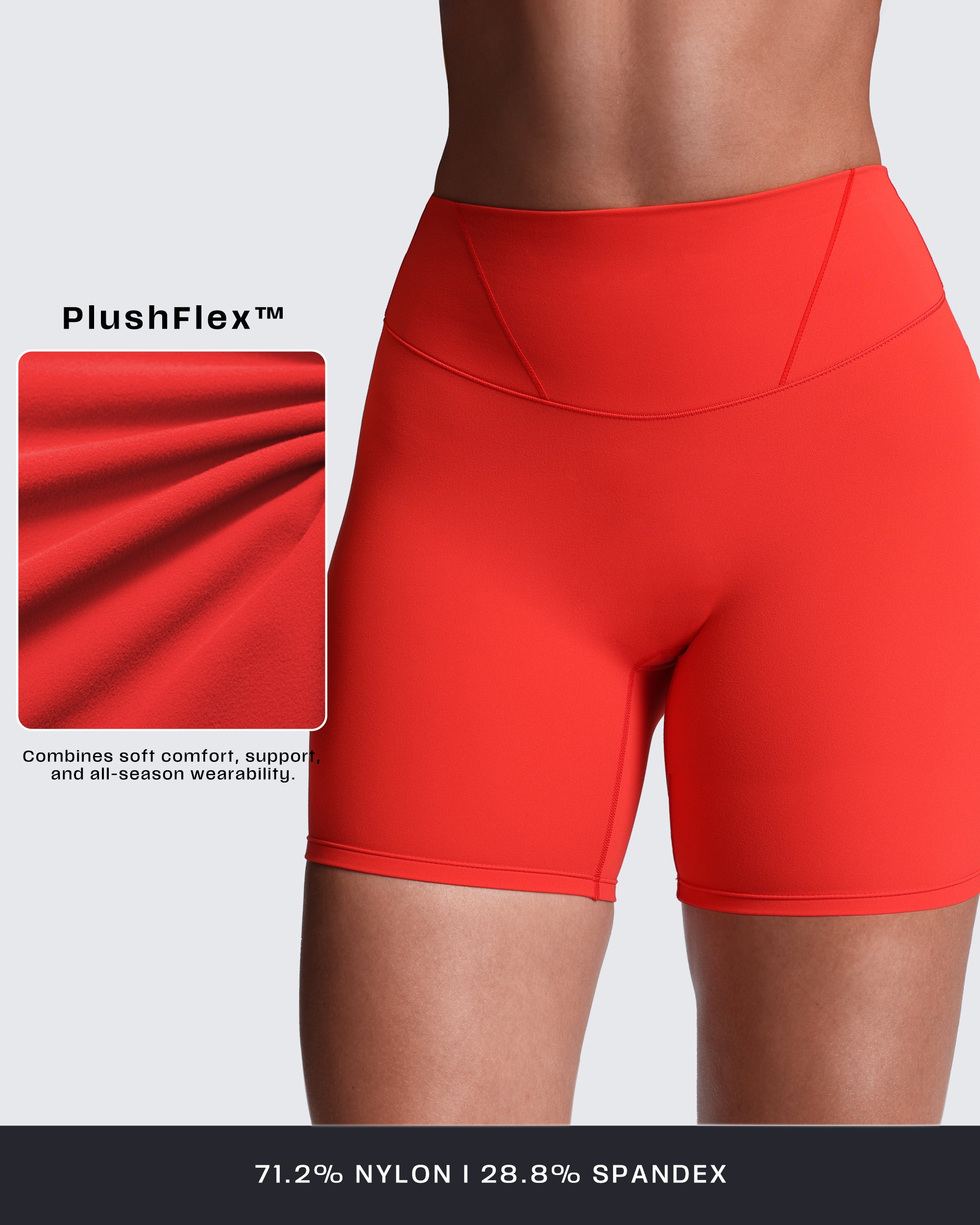 Aoxjox “Velura” Biker Shorts 6"