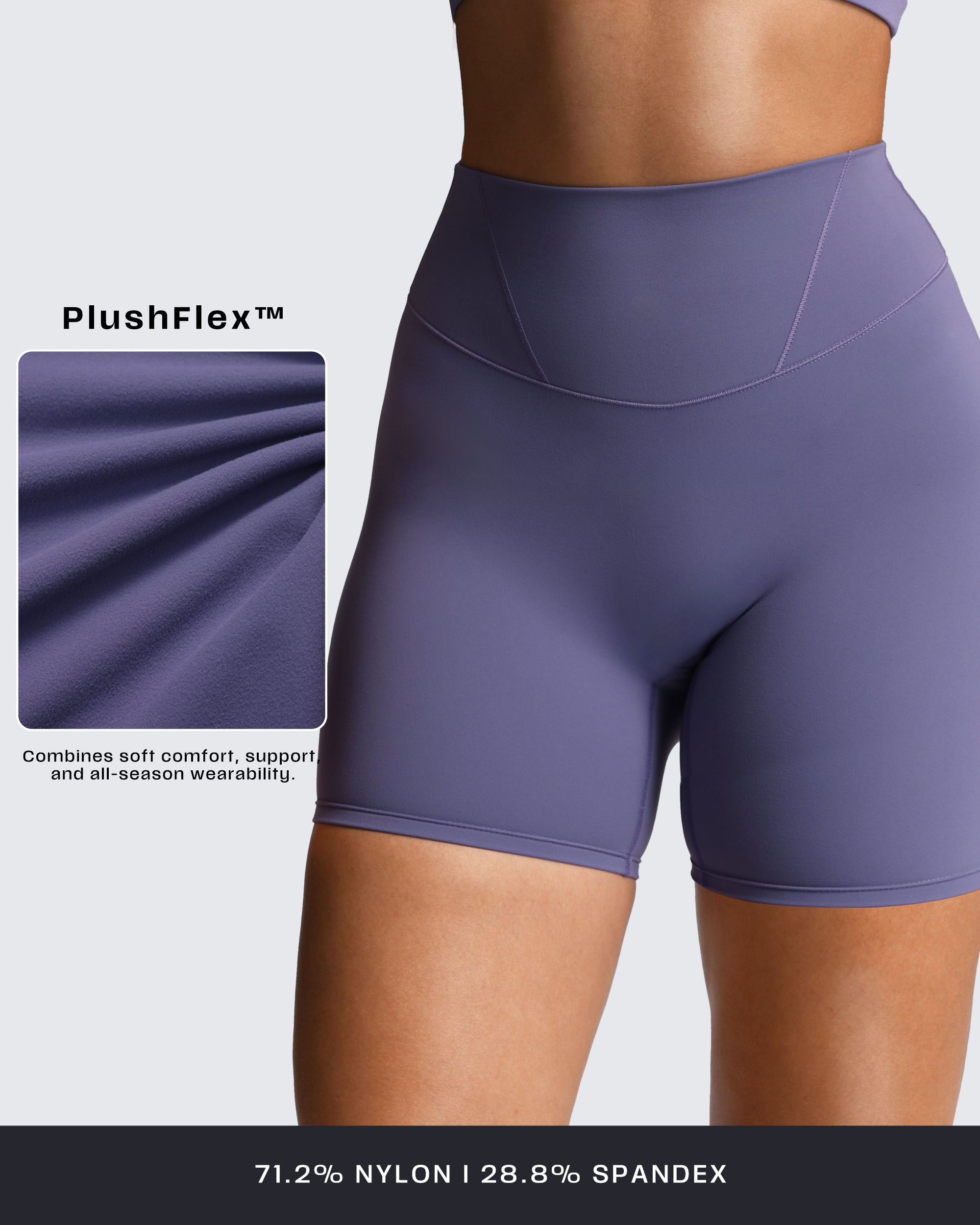 Aoxjox “Velura” Biker Shorts 6"