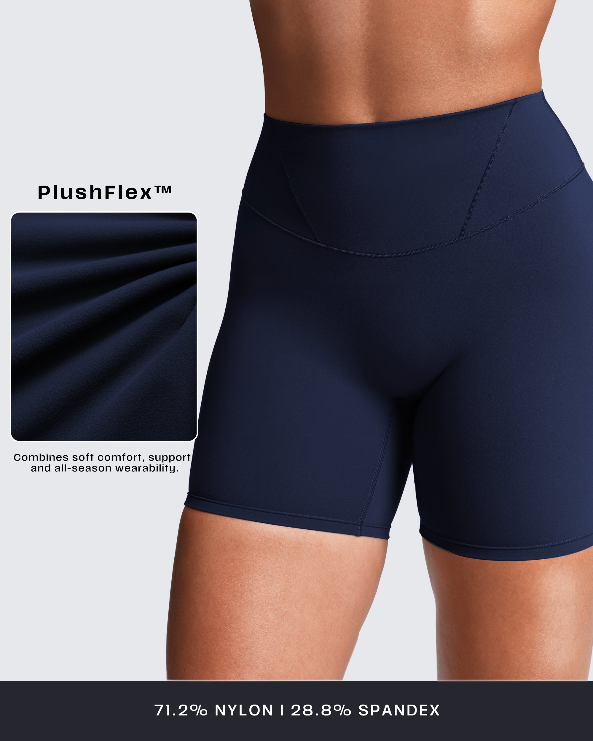 Aoxjox “Velura” Biker Shorts 6"
