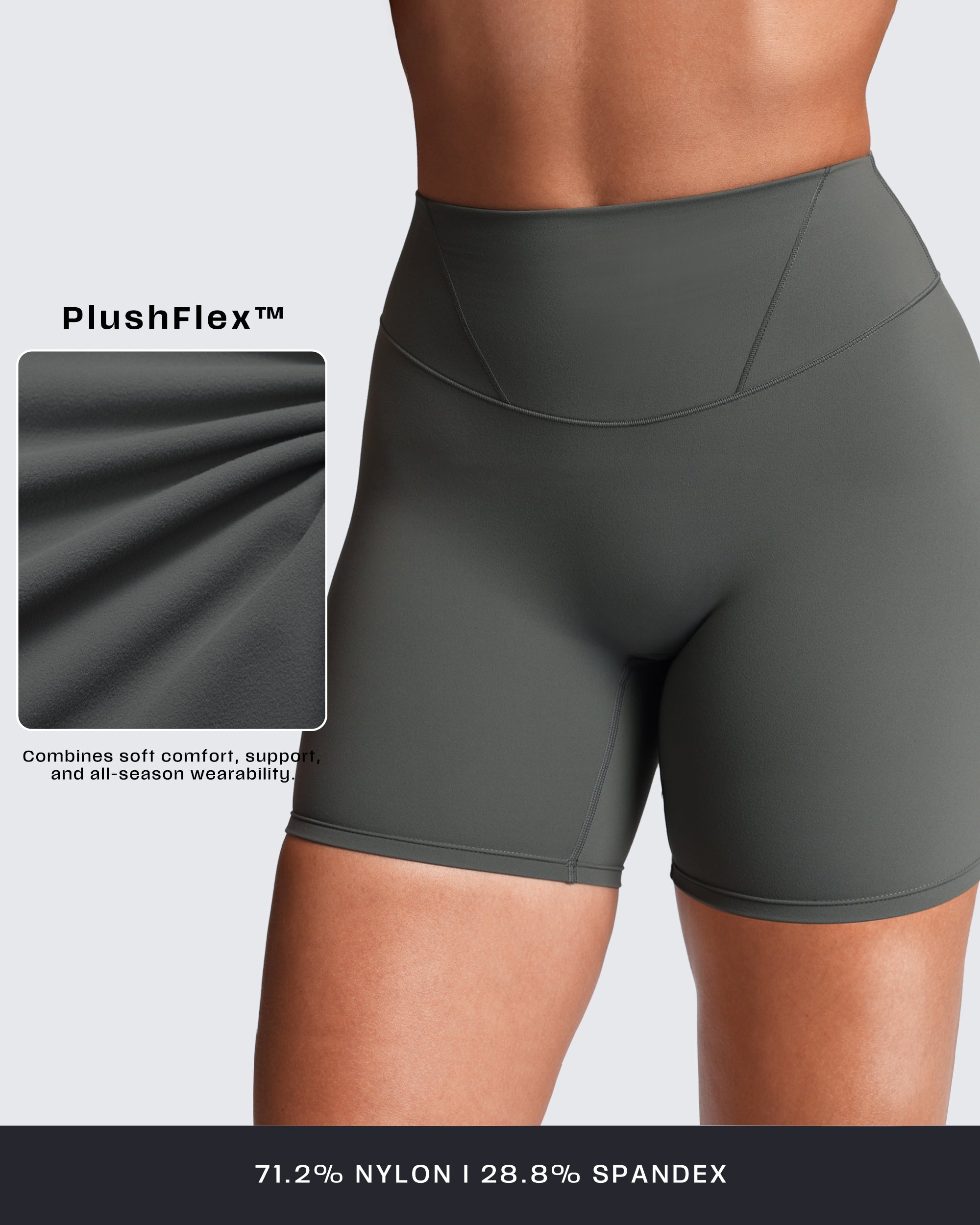 Aoxjox “Velura” Biker Shorts 6"