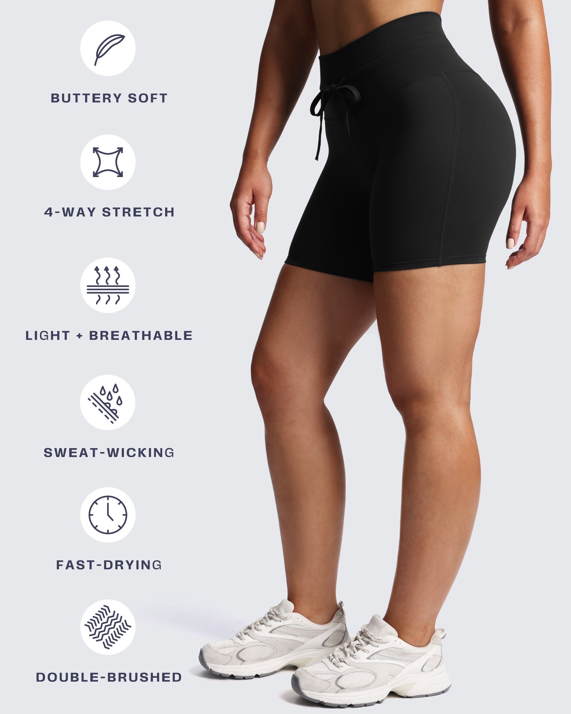 Aoxjox "Mila" Ultra High Rise Biker Shorts 6"