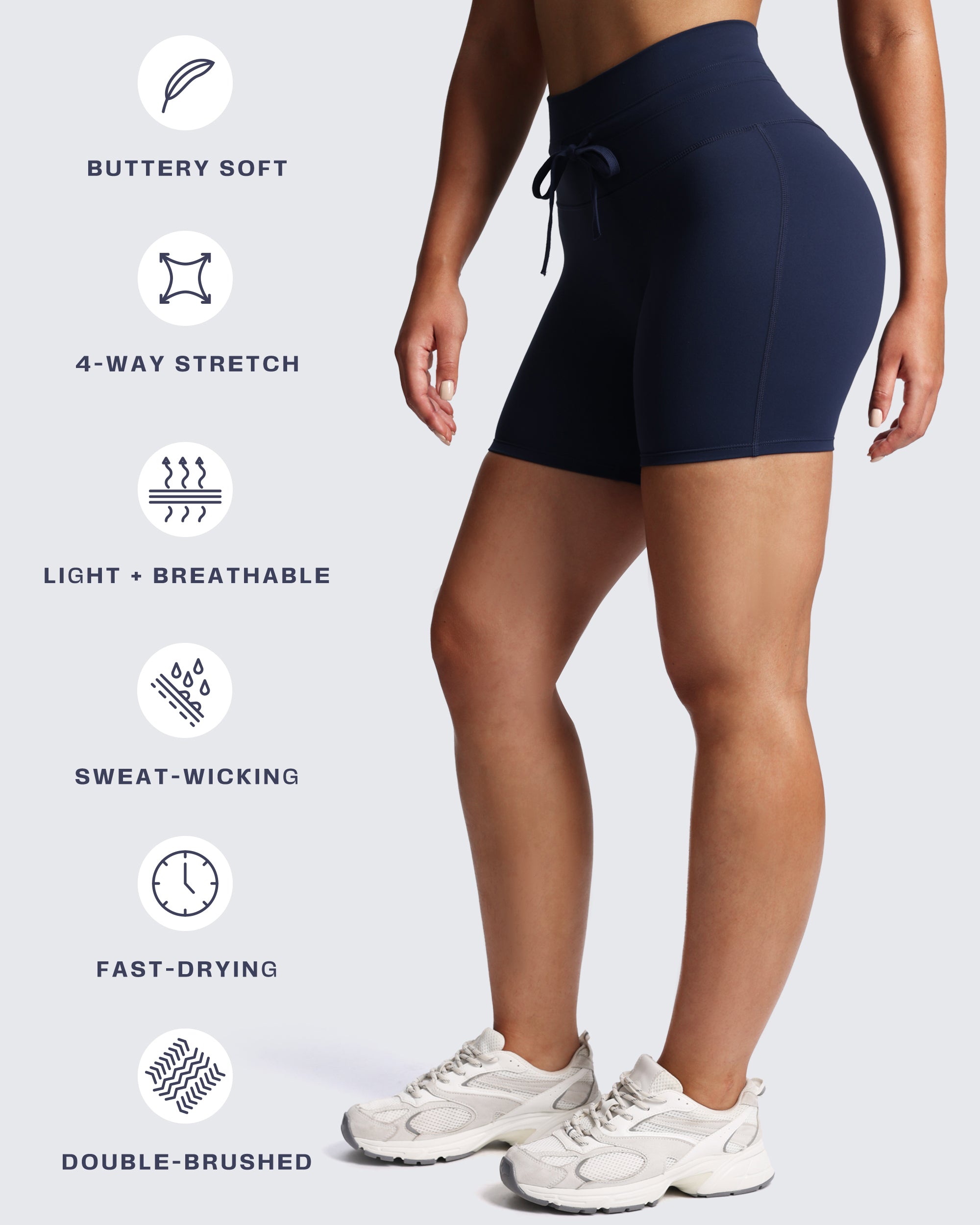 Aoxjox "Mila" Ultra High Rise Biker Shorts 6"