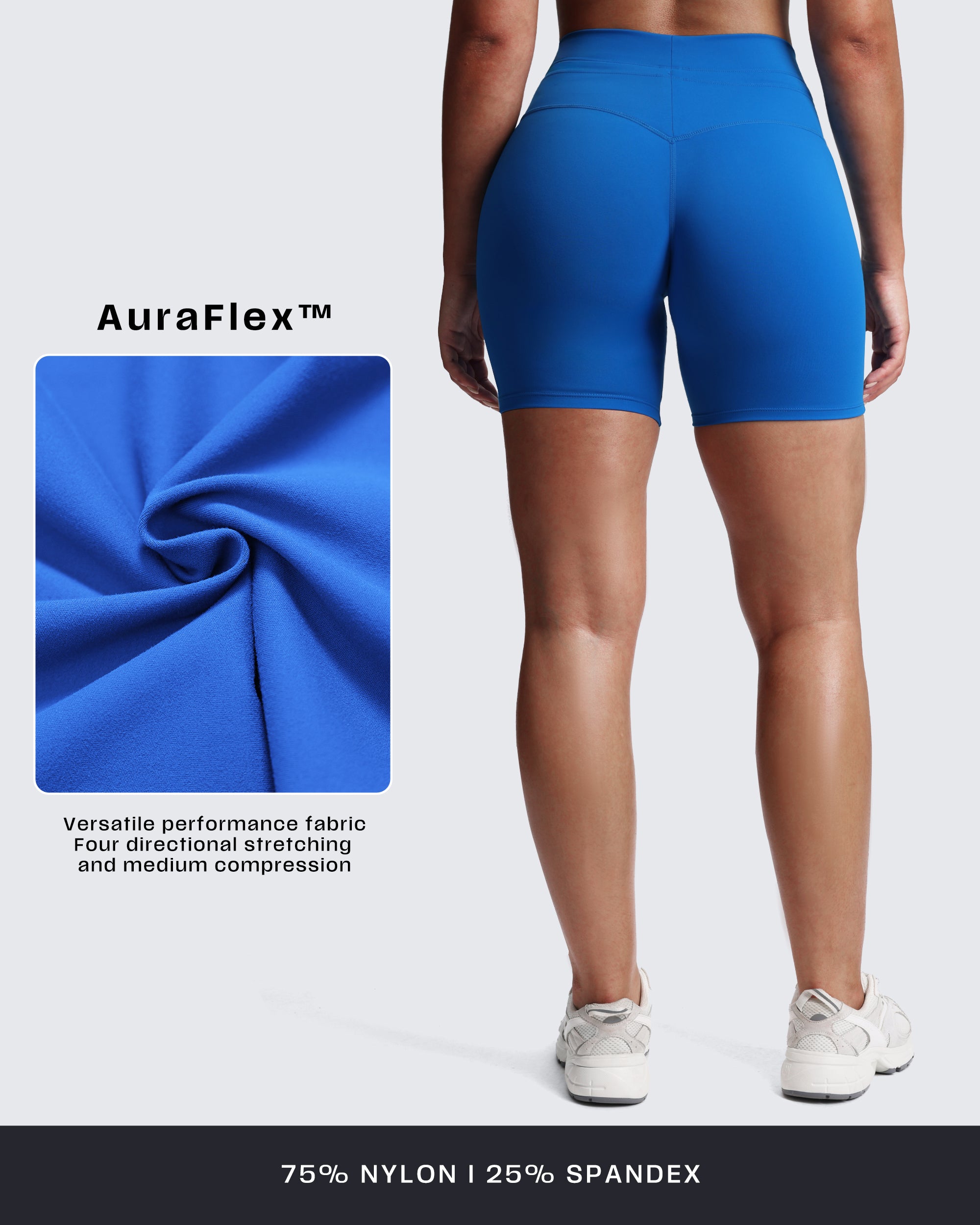 Aoxjox "Mila" Ultra High Rise Biker Shorts 6"